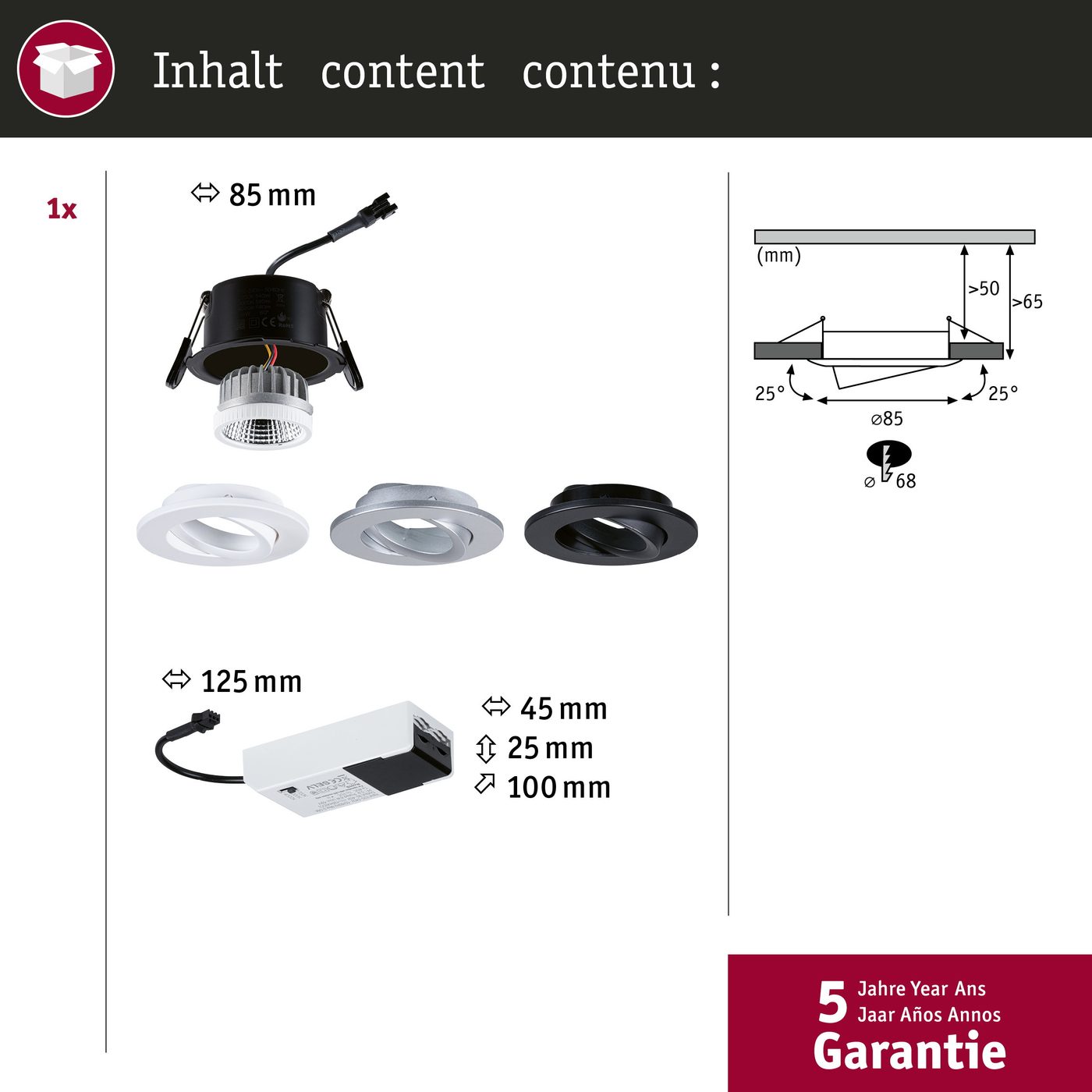 Downlight Paulmann Viona