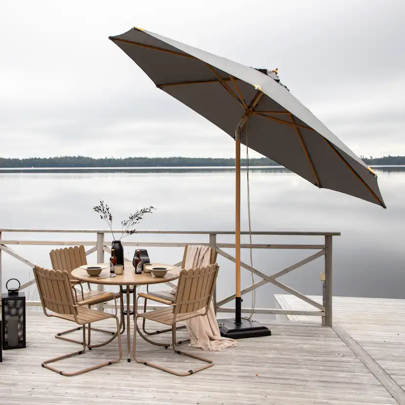 Nypo Umbrella w. tilt, Grey, 330 Grå