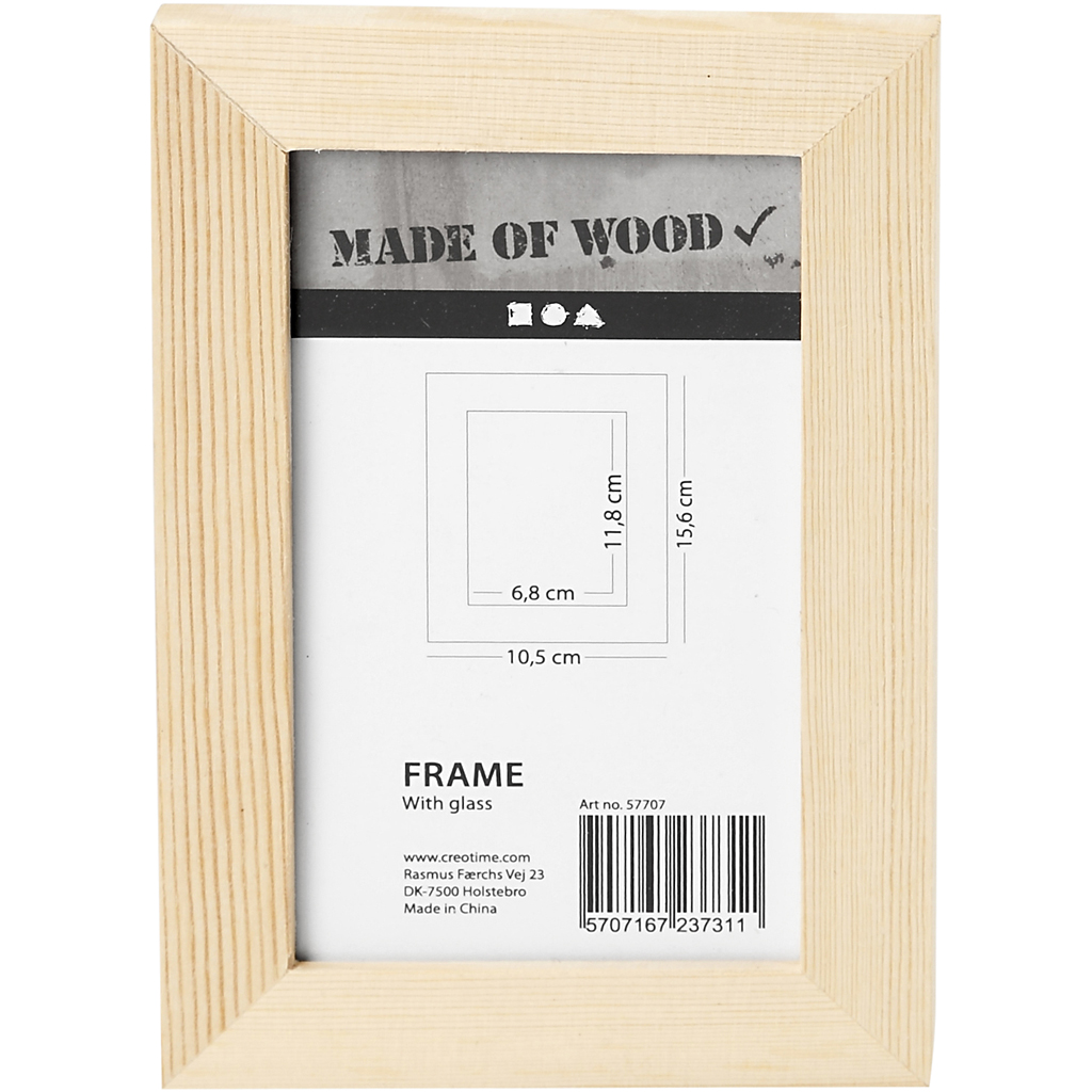 Träram Creativ Company med Glas Stl 10,5x15,6 cm 1 St