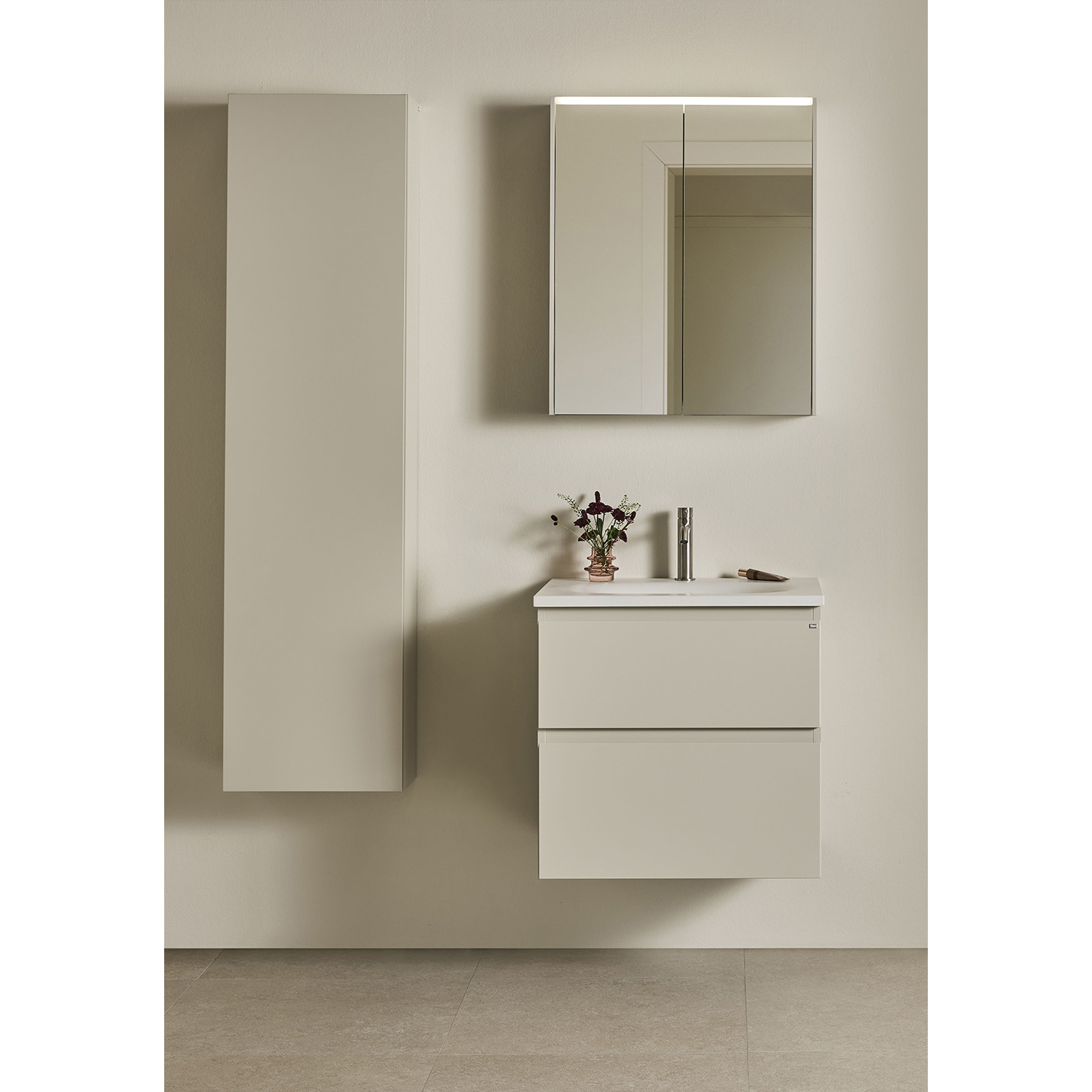 Tvättställsskåp Hafa Go Plus med Tvättställ Beige, B: 610mm