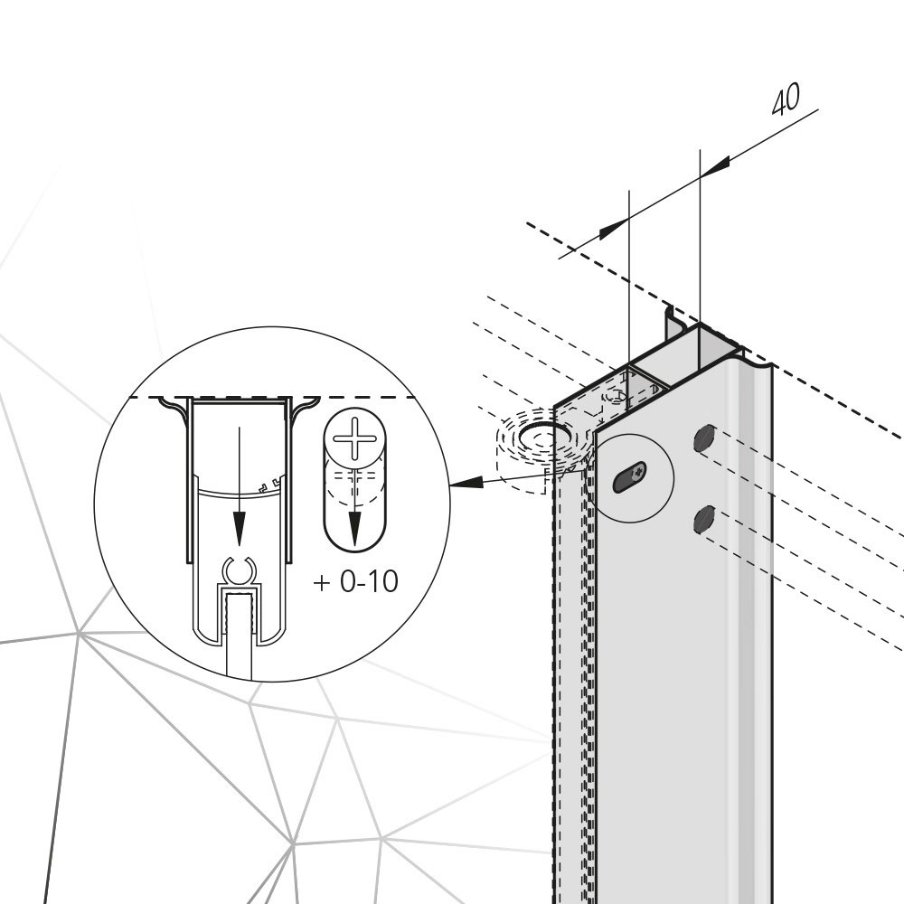 Rördragningsprofil Påbyggnad Bathlife Svart Aluminium