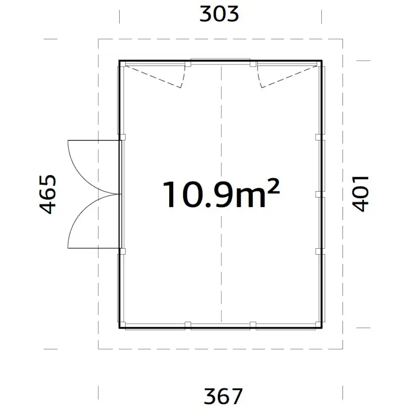 Paviljong Palmako Isabella 12,2 m2