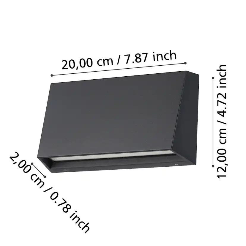 Vägglampa Utebelysning Eglo Spongano 120 mm