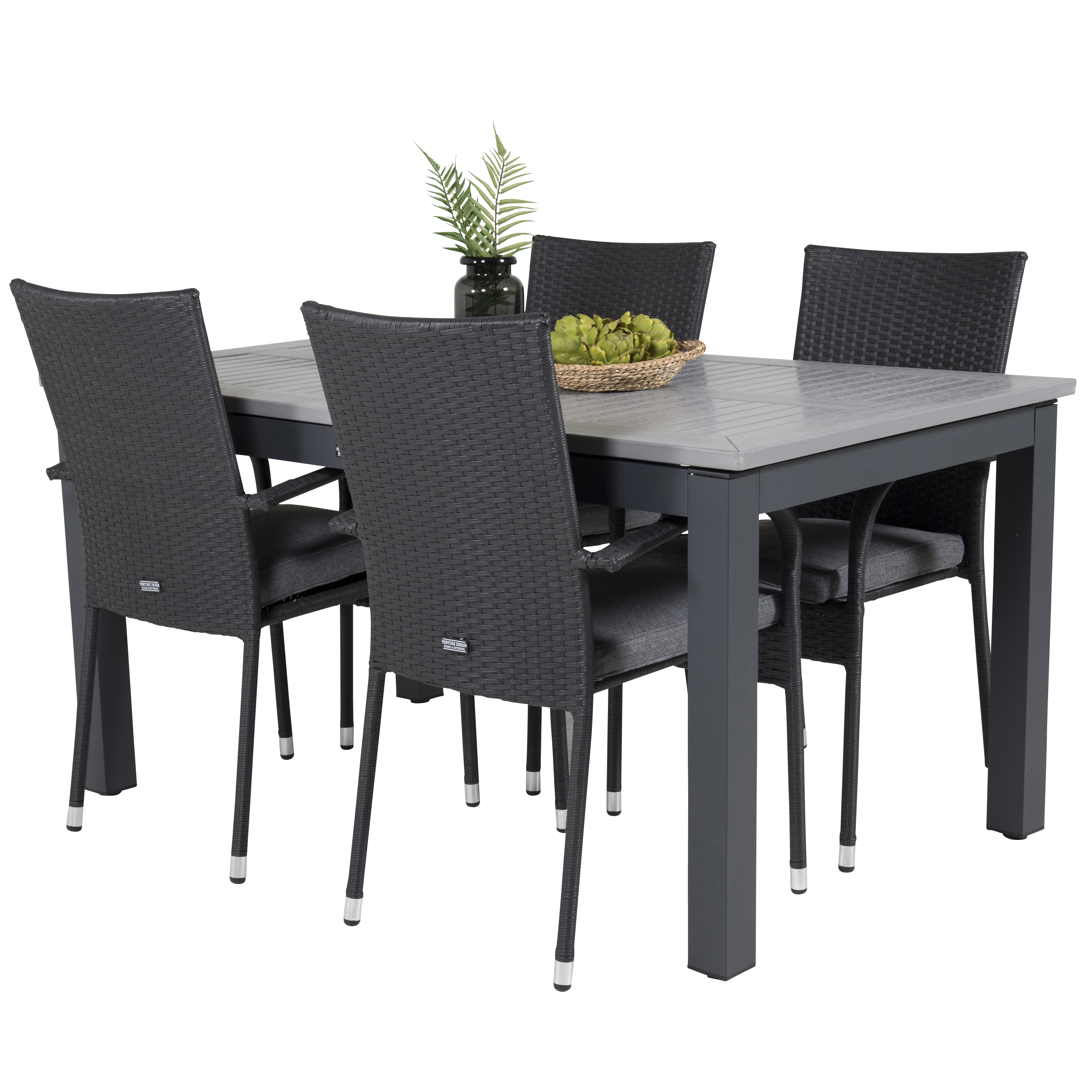 Matgrupp Venture Home Aleyna 152/210 med 4 Asta Stolar