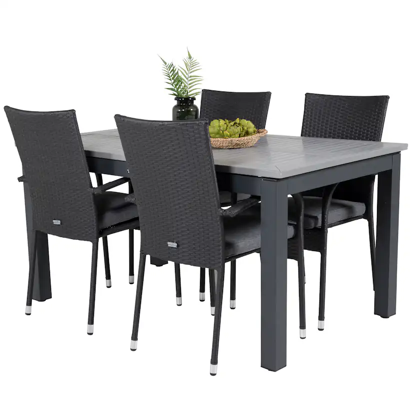 Matgrupp Venture Home Aleyna 152/210 med 4 Asta Stolar