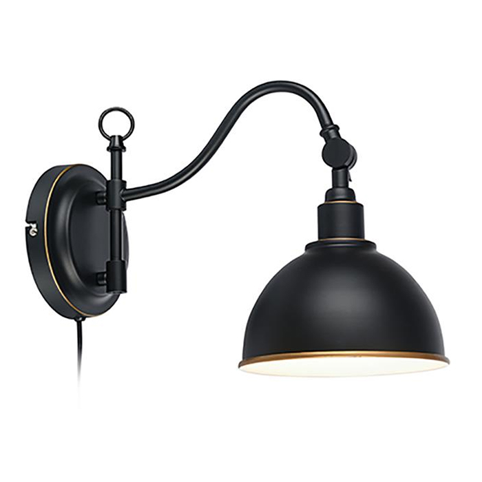 Vägglampa Markslöjd Ekelund Svartbrun