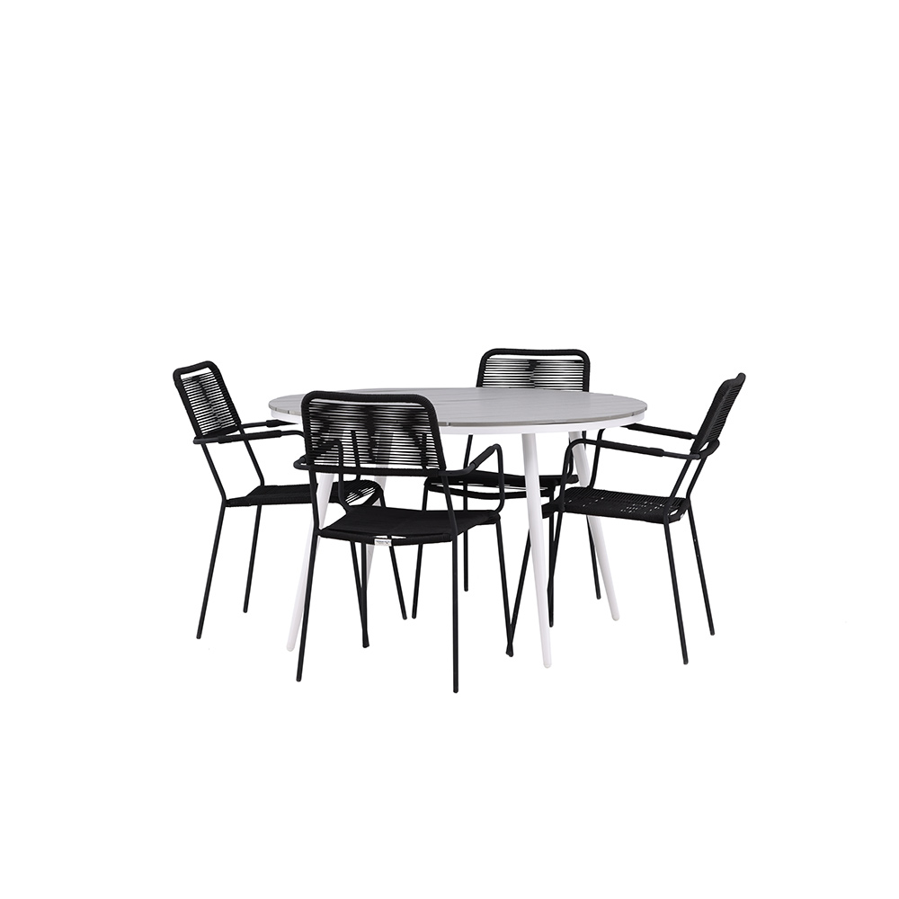 Matgrupp Venture Home Break med 4 Lindos Stolar med Armstöd