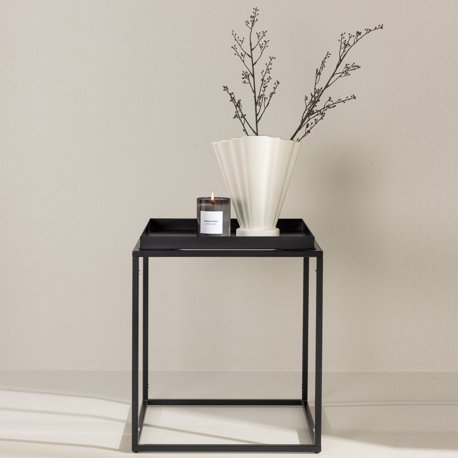 Porto Alegre Side Table - Black / Black Svart