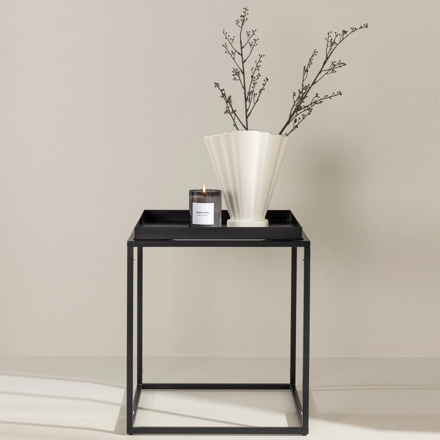 Porto Alegre Side Table - Black / Black Svart