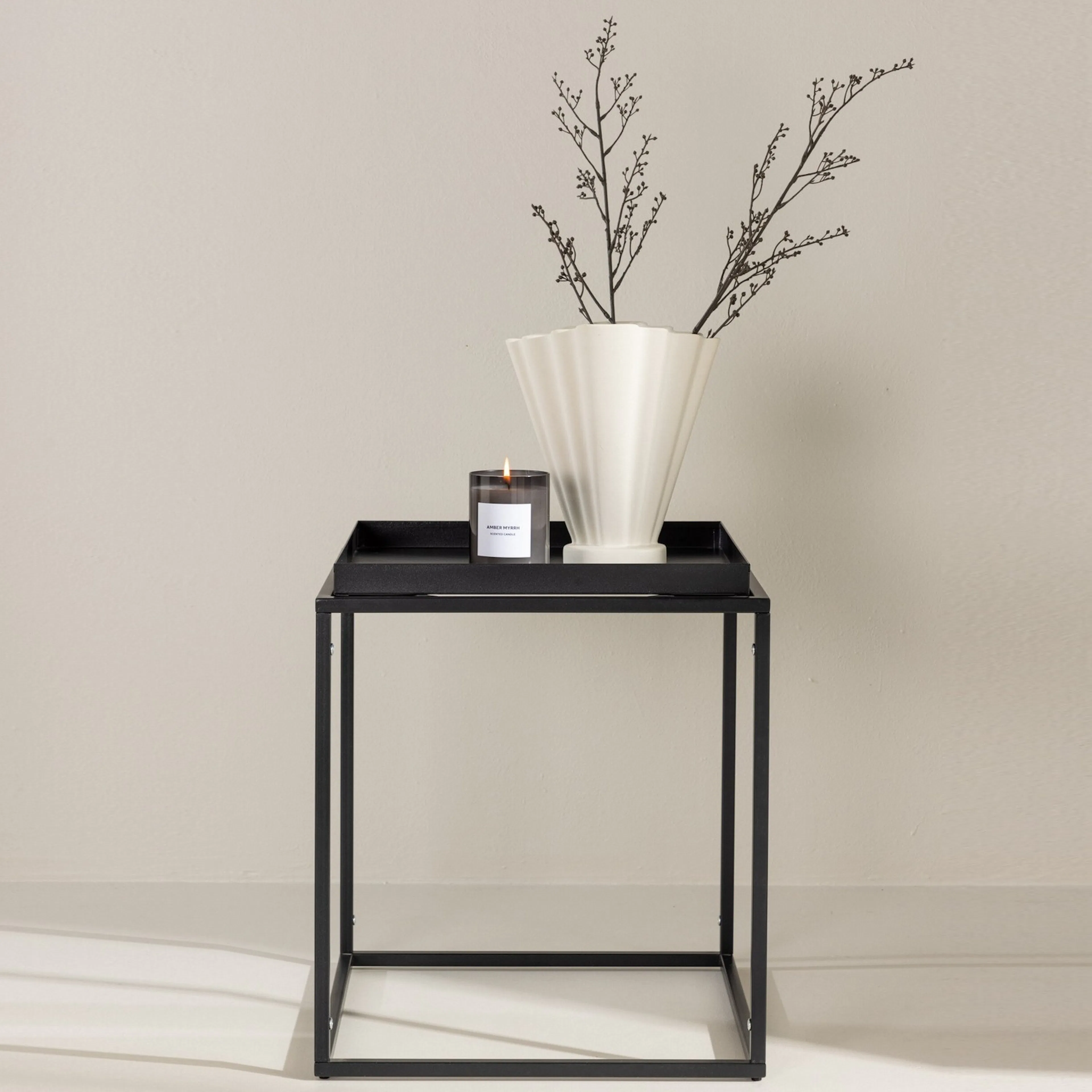 Porto Alegre Side Table - Black / Black Svart