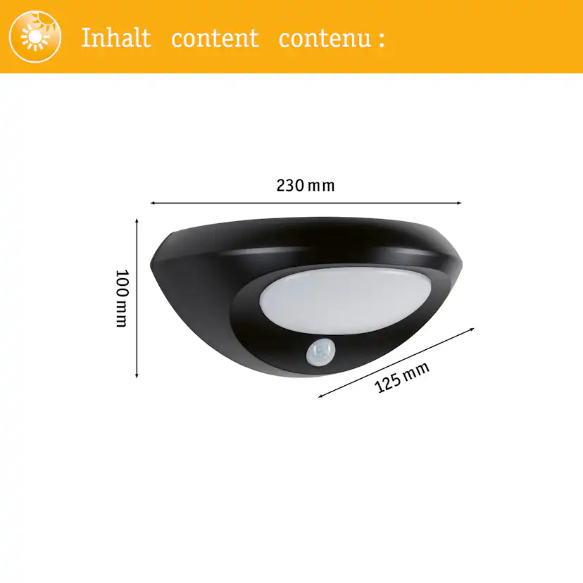 Fasadbelysning Solcell Paulmann Sorova LED med Skymningsstyrd rörelsedetektor IP44