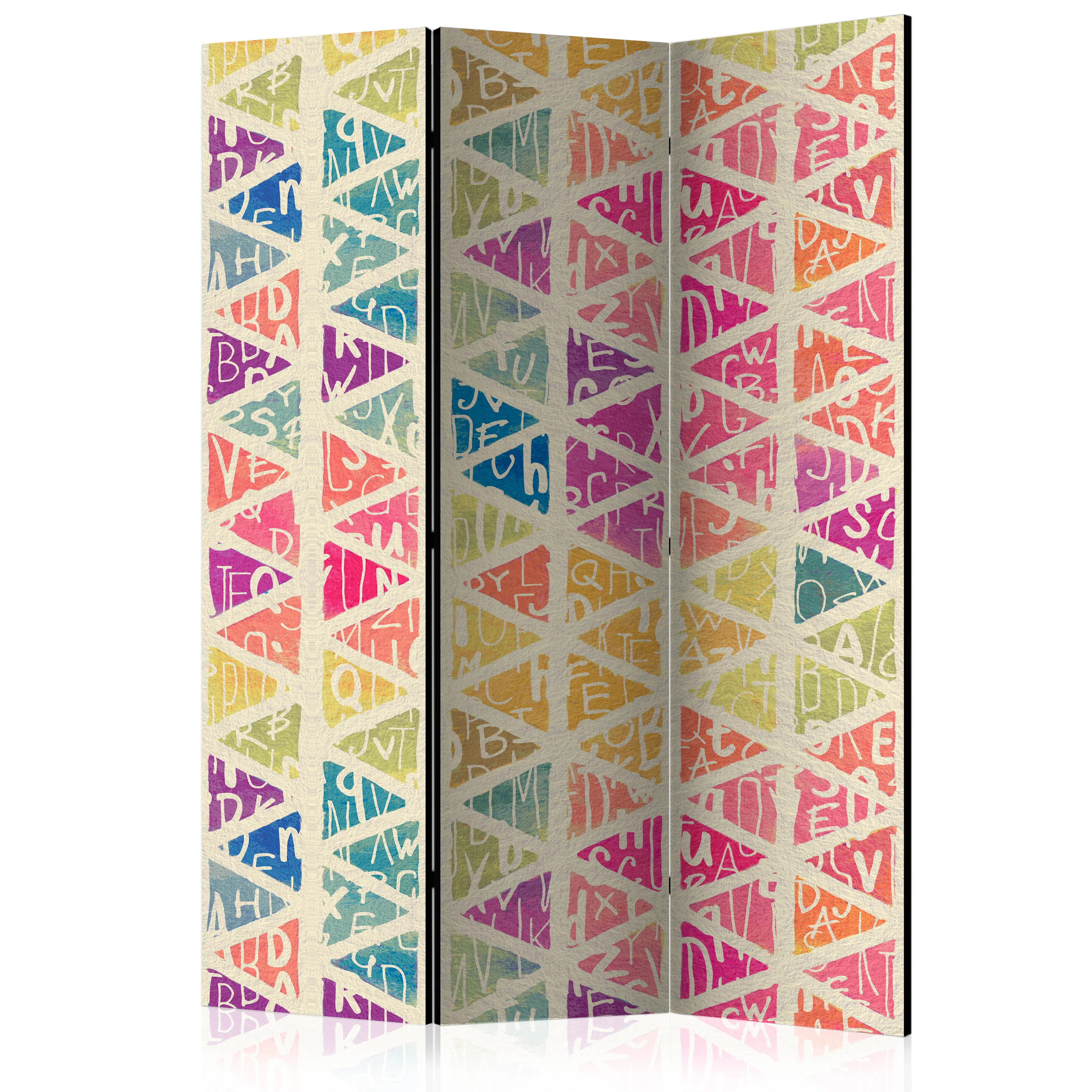 Rumsavdelare Skärmvägg Arkiio Letters Nad Triangles 135x172 cm