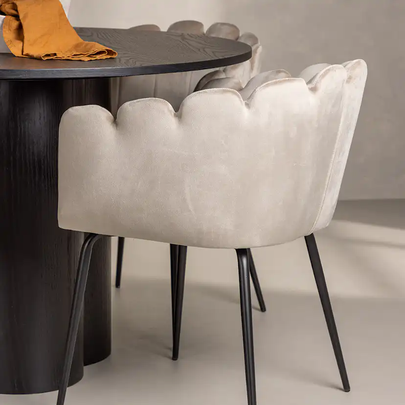 Matgrupp Venture Home Olivia med 4 Limhamn Stolar