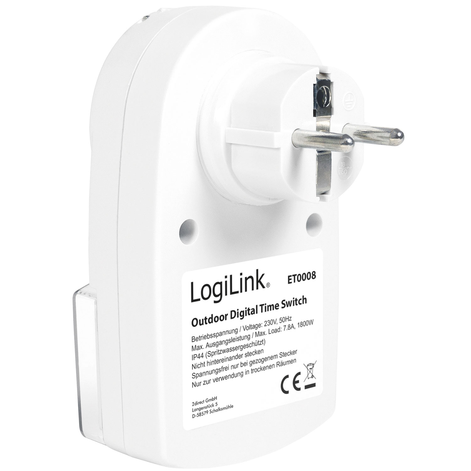 Utomhustimer LogiLink Digital 1800W IP44