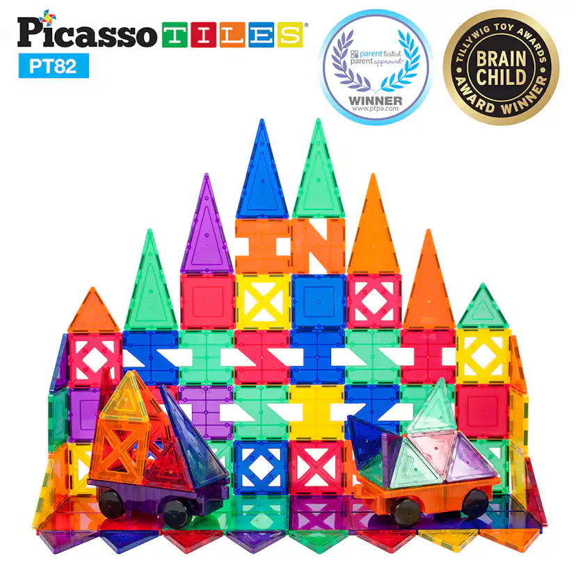 Magnetplattor Picasso Tiles 82 bitar