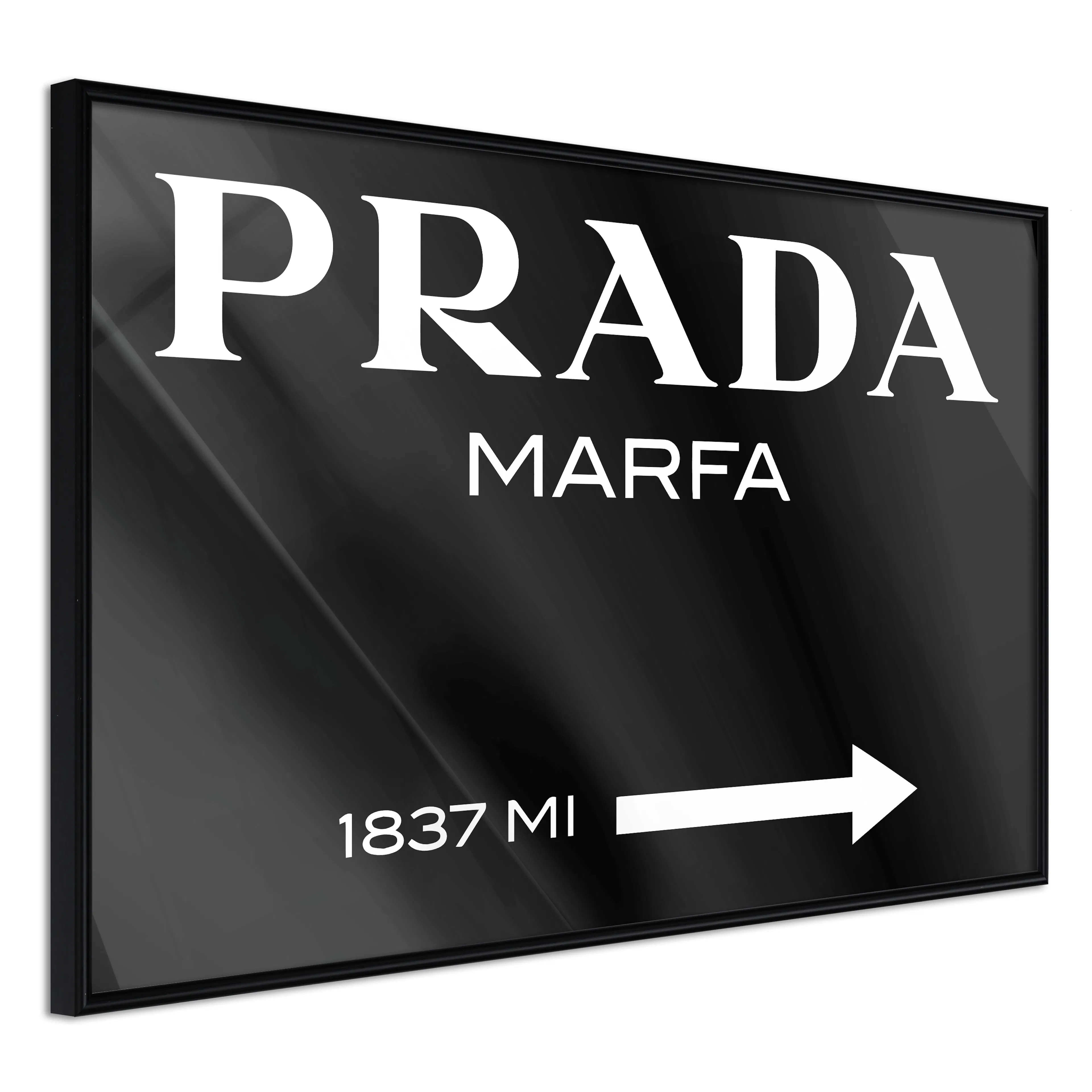 Affisch - Prada in Black [Poster] 30x20 Svart ram, 30x20 cm
