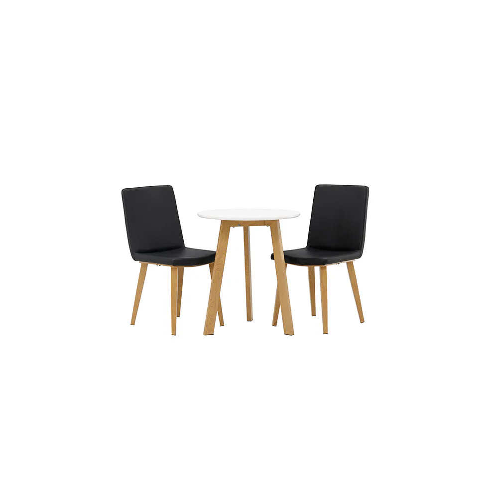 Matgrupp Venture Home Leonora Ø65 cm med 2 st Today stolar