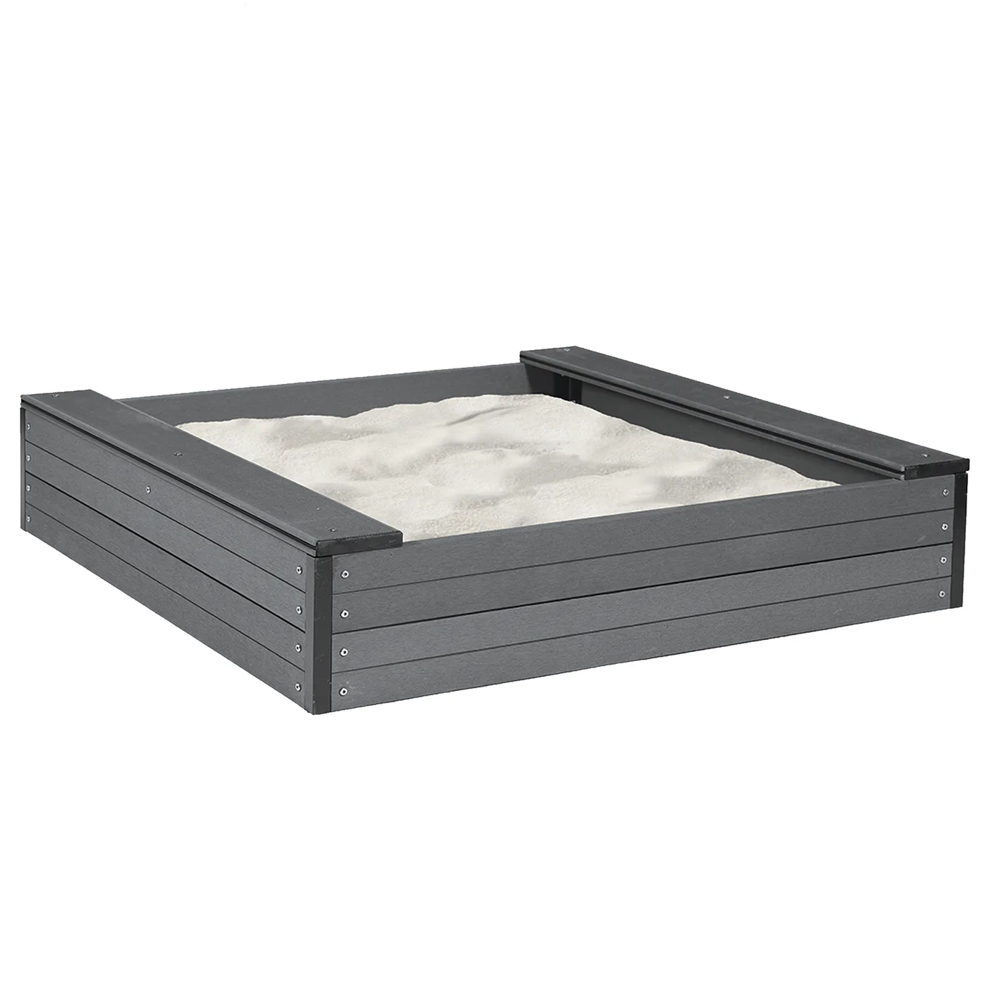 NP SANDBOX WPC 24X120X120 CM INCLUDING MESH COVER & 240 KG S WPC Svart