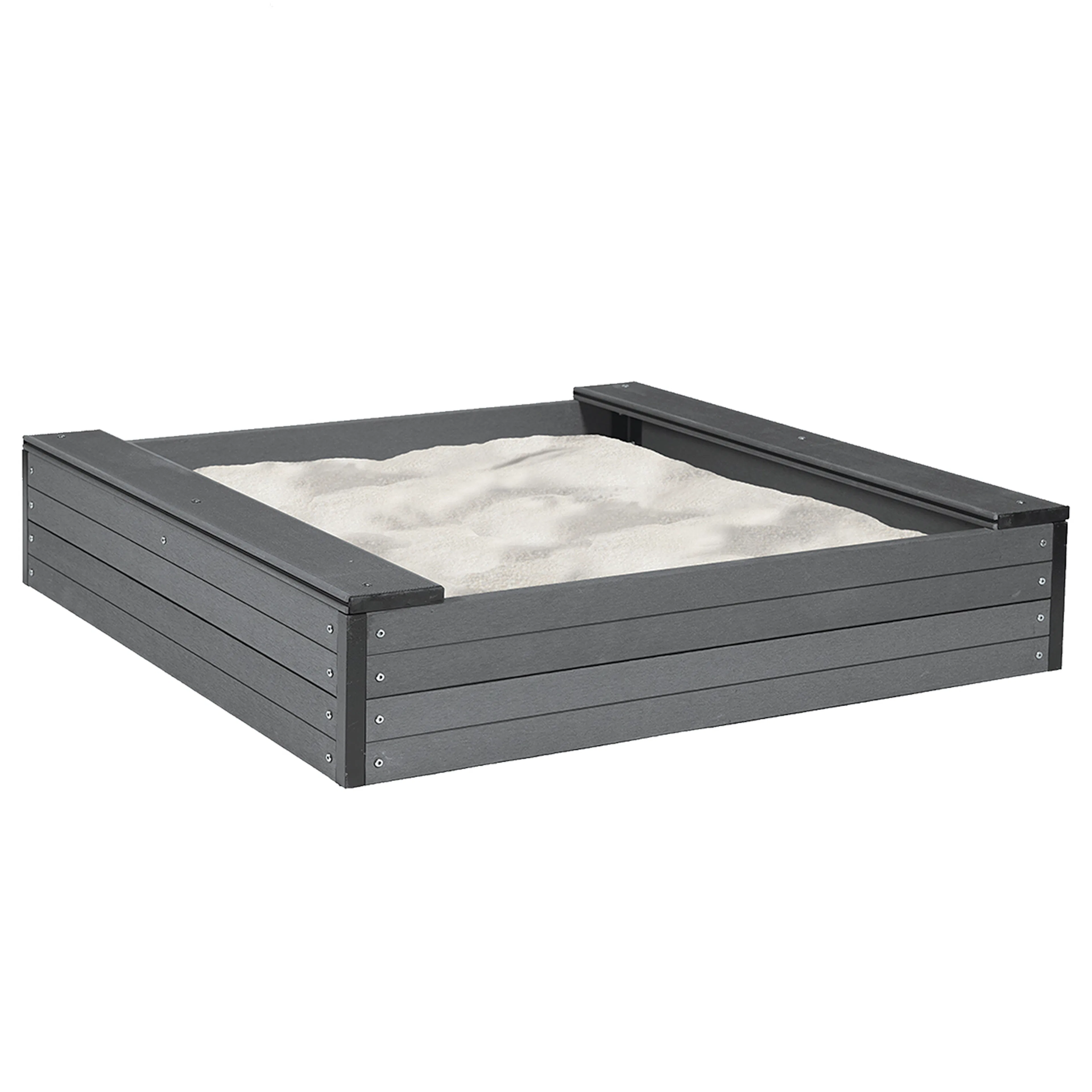 NP SANDBOX WPC 24X120X120 CM INCLUDING MESH COVER & 240 KG S WPC Svart