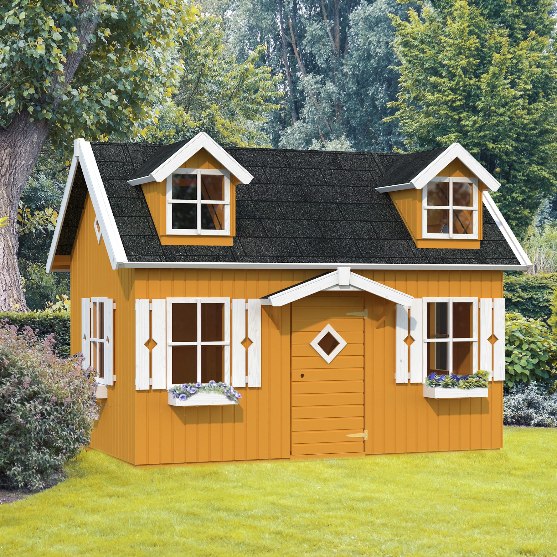 Lekstuga Palmako Marie 5,5 m² Trästuga med Loft