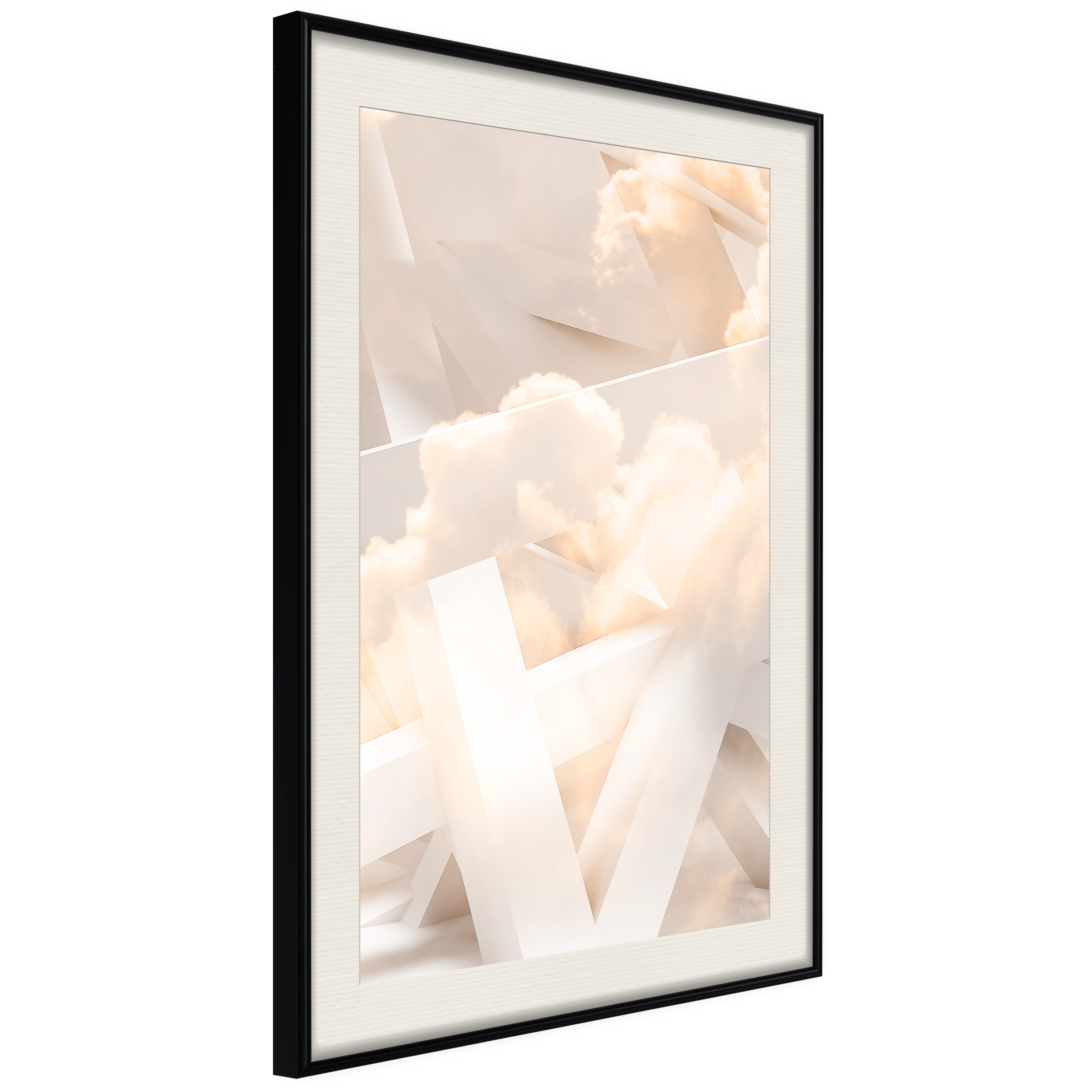 Affisch - Abstraction with Clouds [Poster] 30x45 Svart ram med passepartout, 30x45 cm