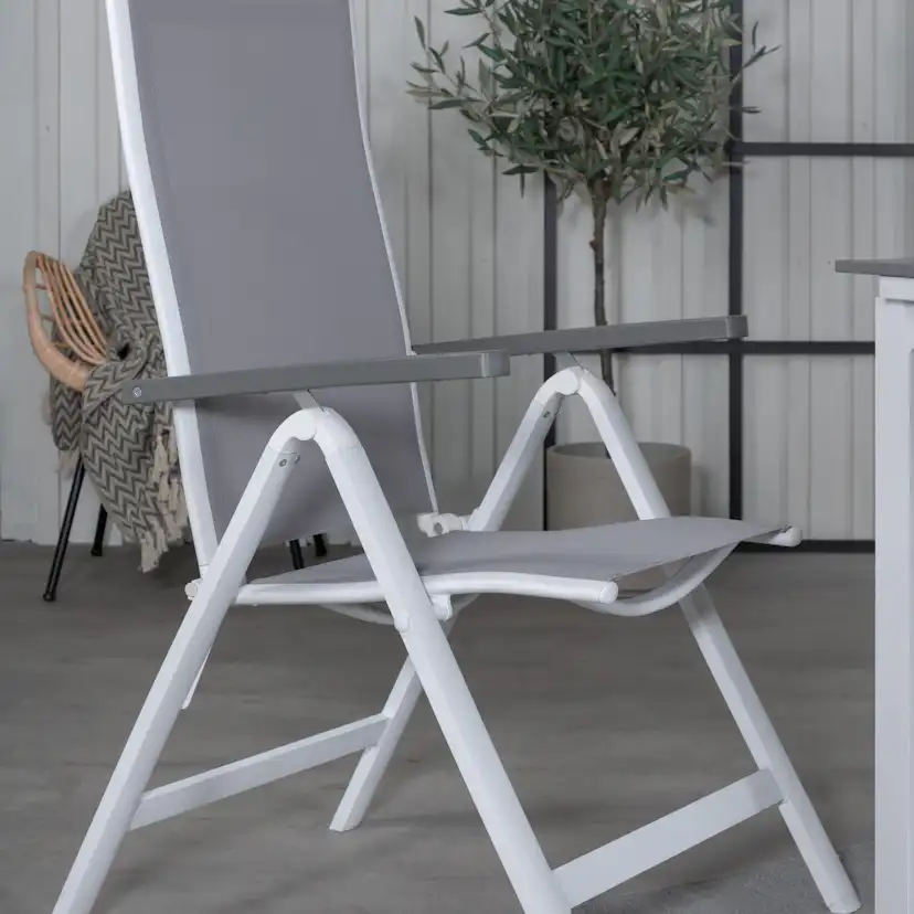 Matgrupp Venture Home Lova 160 Vit med 4 Aleyna Positionsstolar