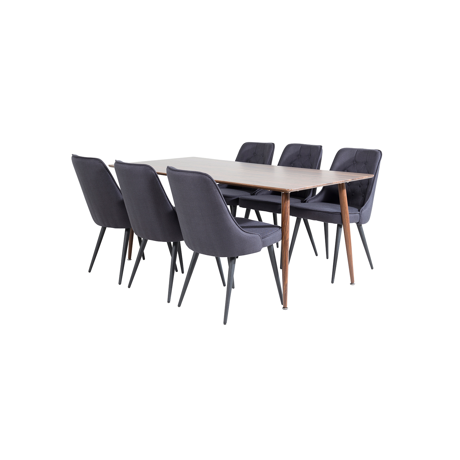 Matgrupp Venture Home Pobbie med 6 Vera Stolar Polyestertyg