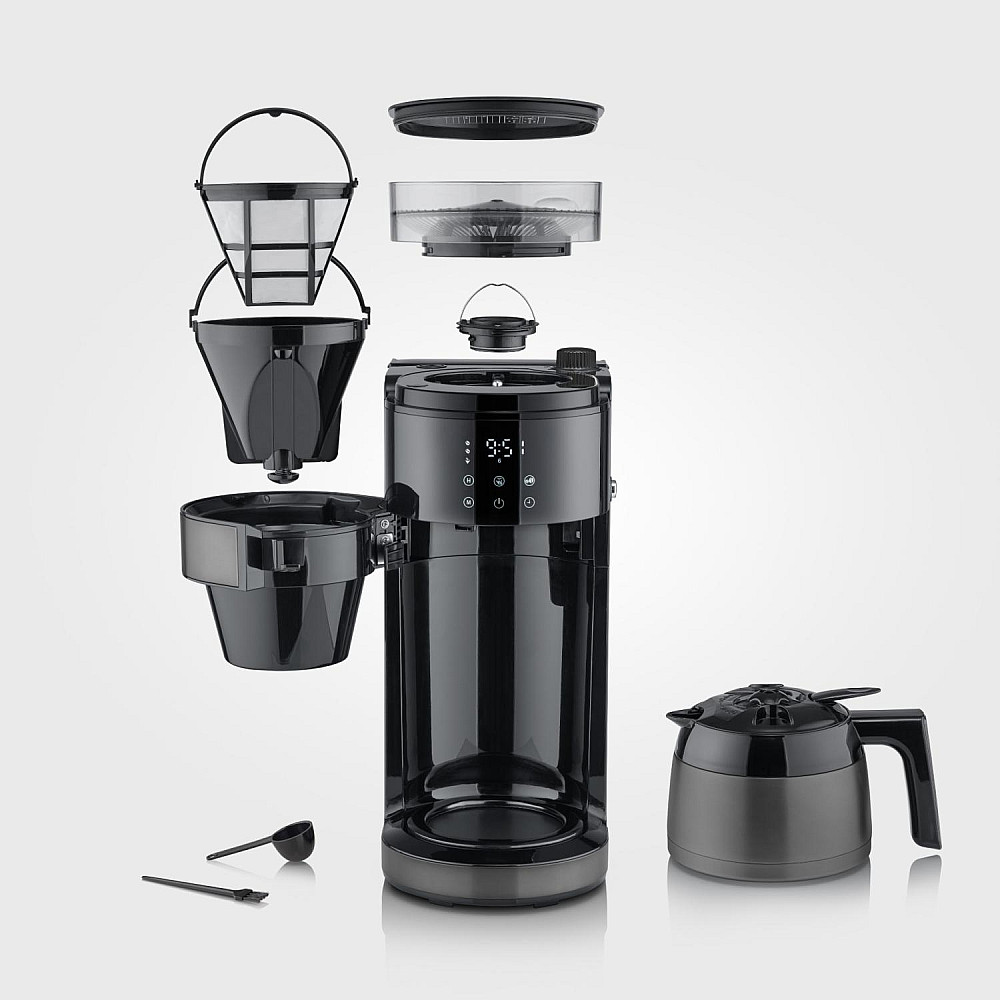 Kaffebryggare med kvarn Severin Dark Inox KA 4831