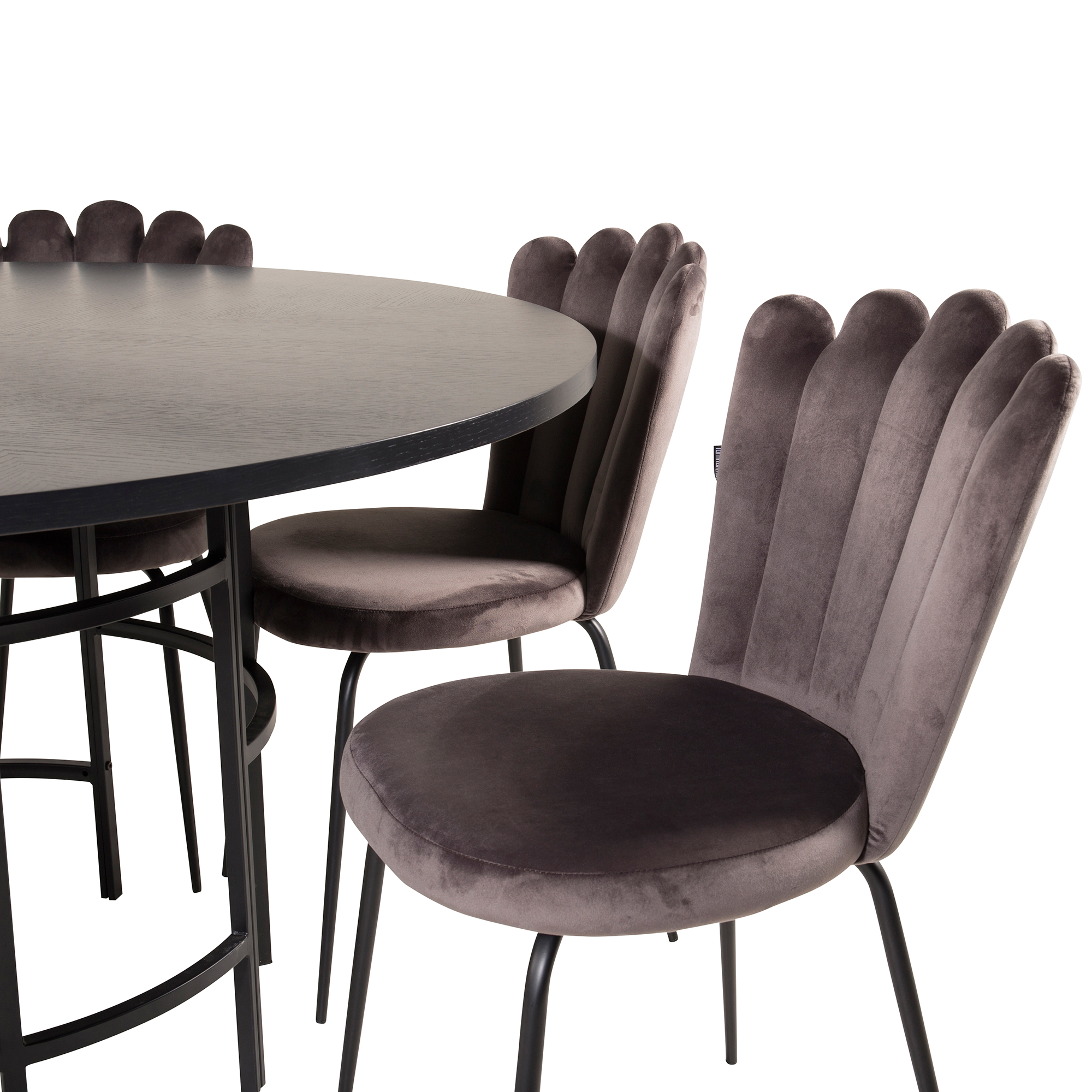 Matgrupp furniture/fashion Copenhagen med 6 Gråa Limhamn Light Stolar