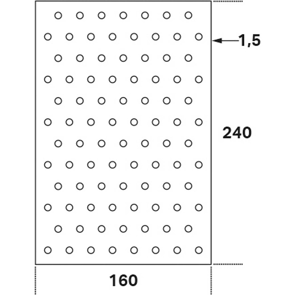 Hålplatta Hp 160x240x1,5 160x240x1,5 mm
