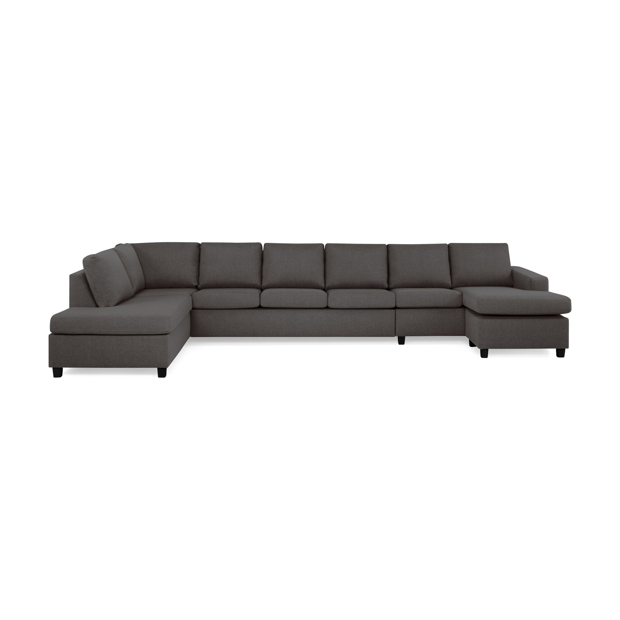 6-sitssoffa Basic Home Crazy U-formad med Divan och Schäslong XXL 407 cm