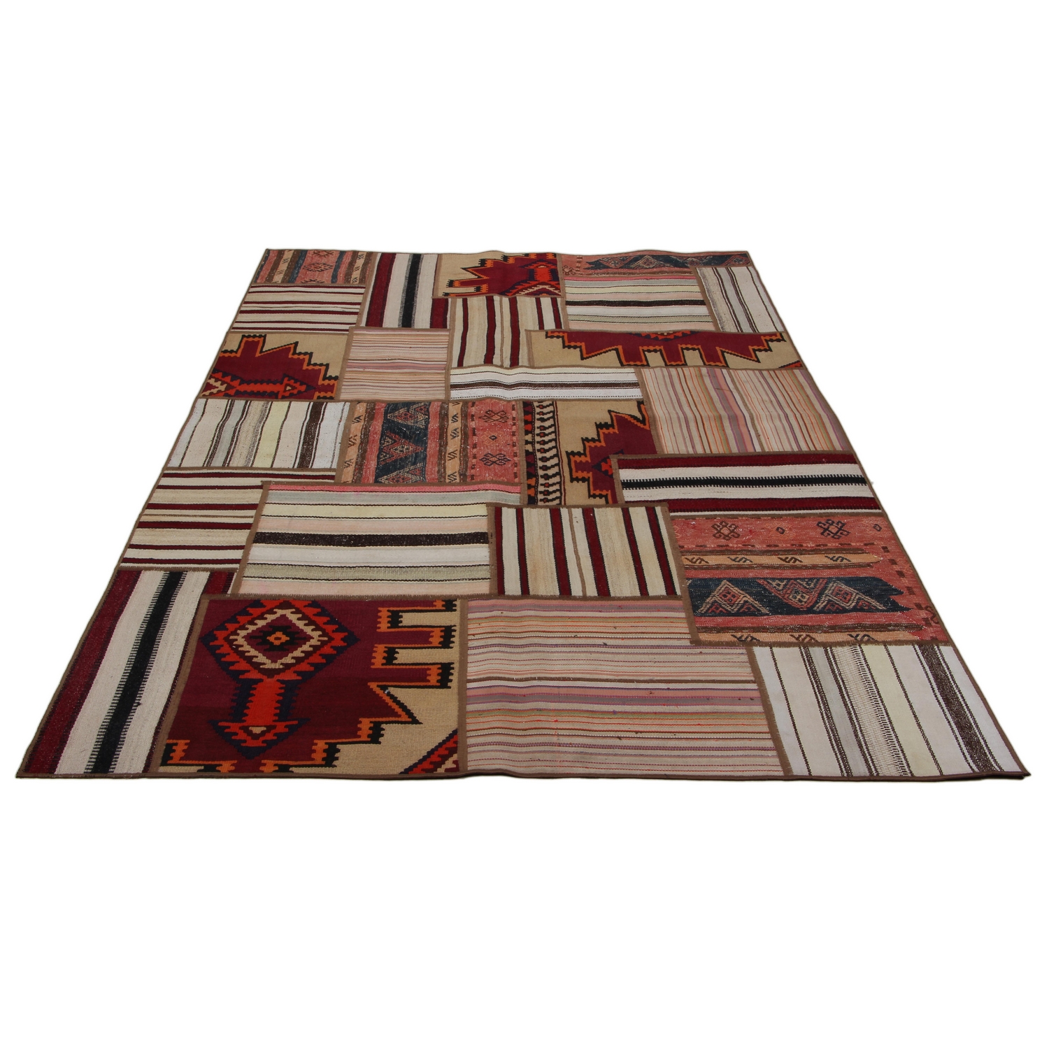 Persisk Patchworkmatta Arkiio Kelim Shiraz/Azerbajdzjan 162x237