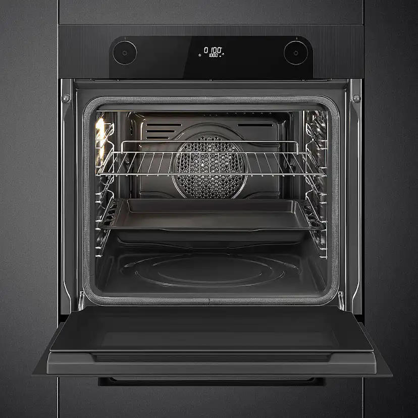 Termoventilerad Ugn Smeg SFP6201TB med Pyrolysrengöring Svart 60cm