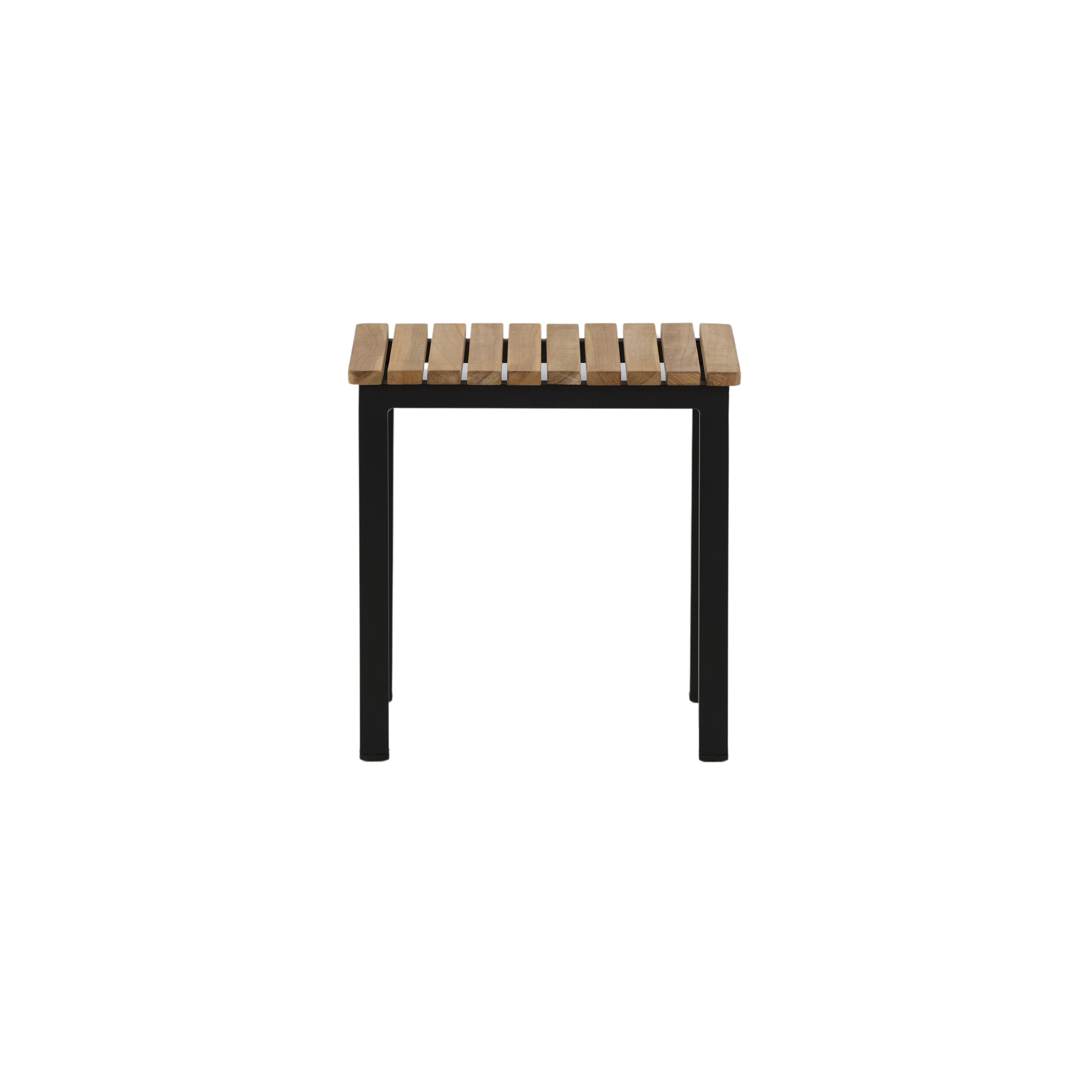 Mexico Sidobord 40*40*40 - Svart Alu / teak Svart