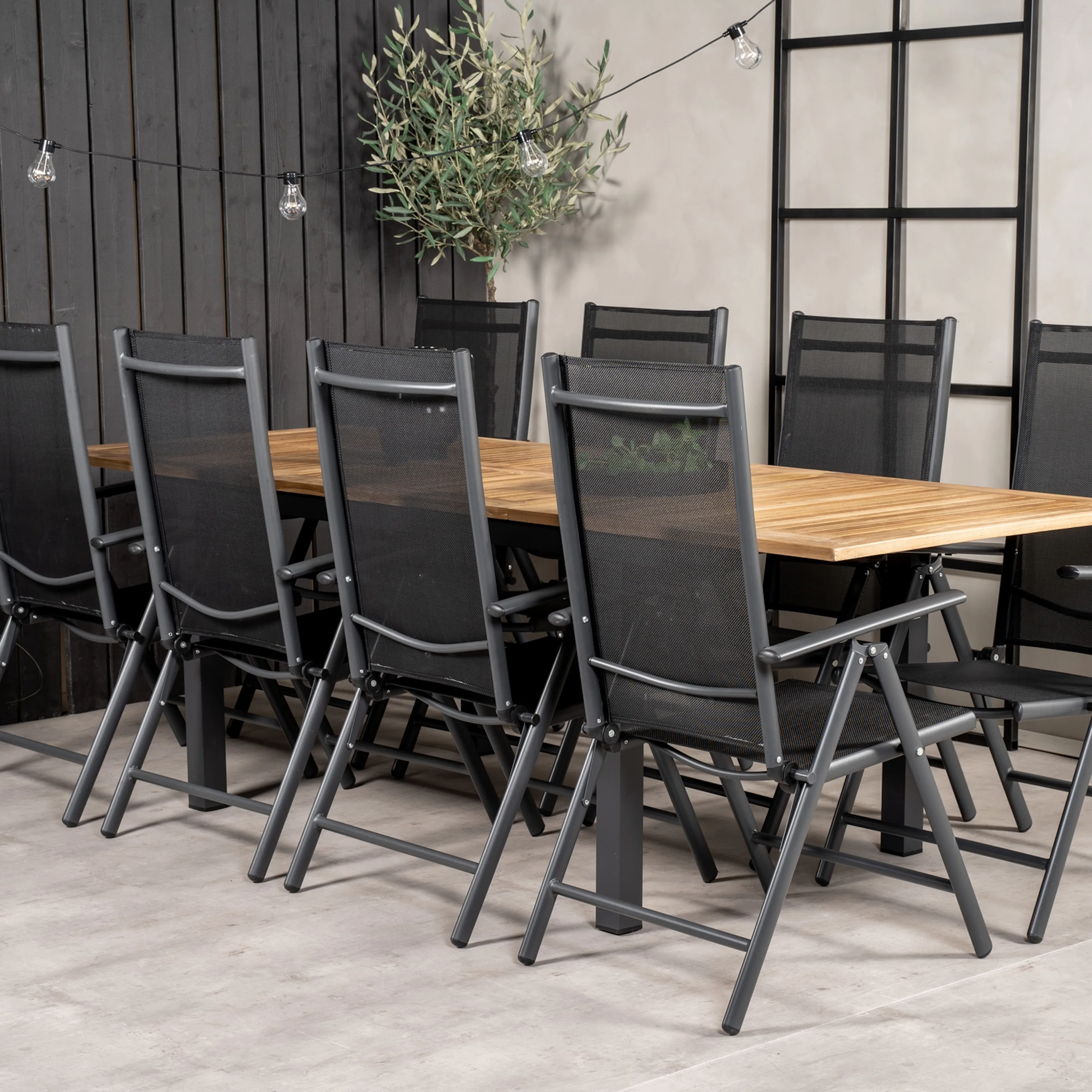 Matgrupp Venture Home Perla 160/240 med 8 Bront Positionsstolar