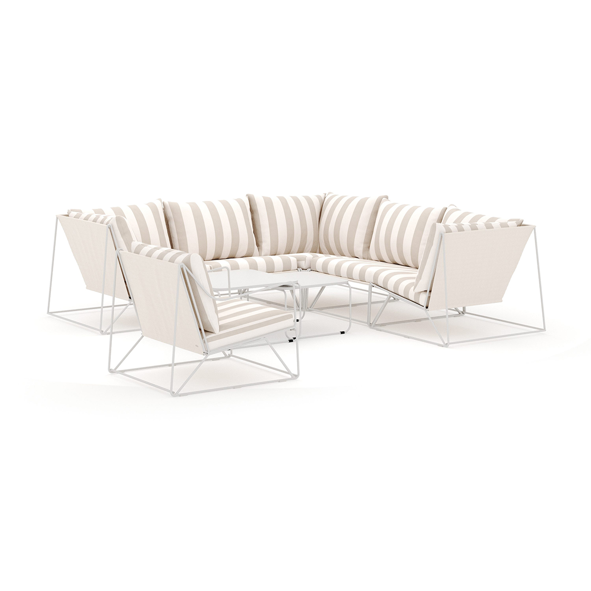 Loungesoffa Comfort Garden Usteryd utomhus hörnsoffa 6-sits vändbar med fåtölj