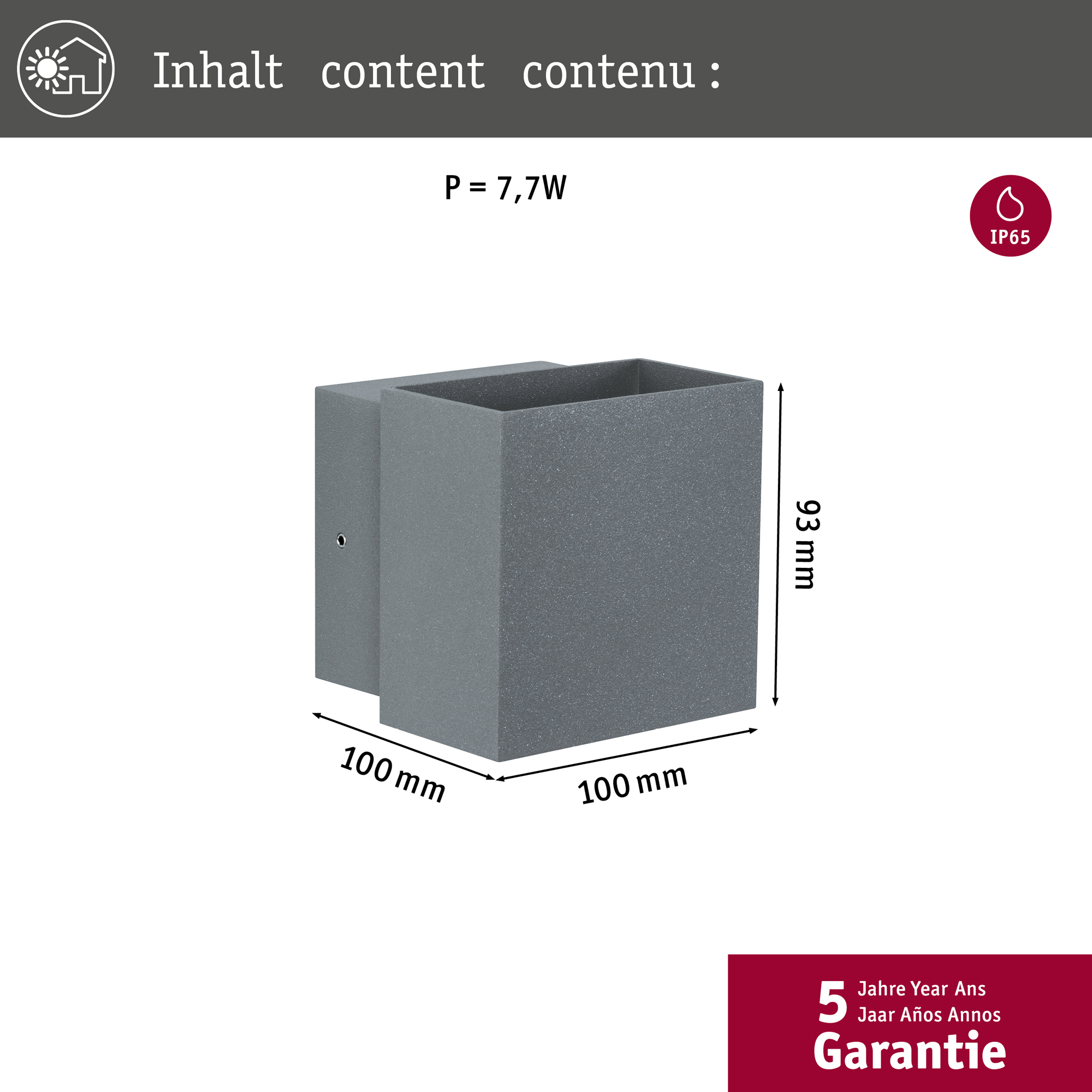 Fasadbelysning Paulmann Cybo LED IP65 230V
