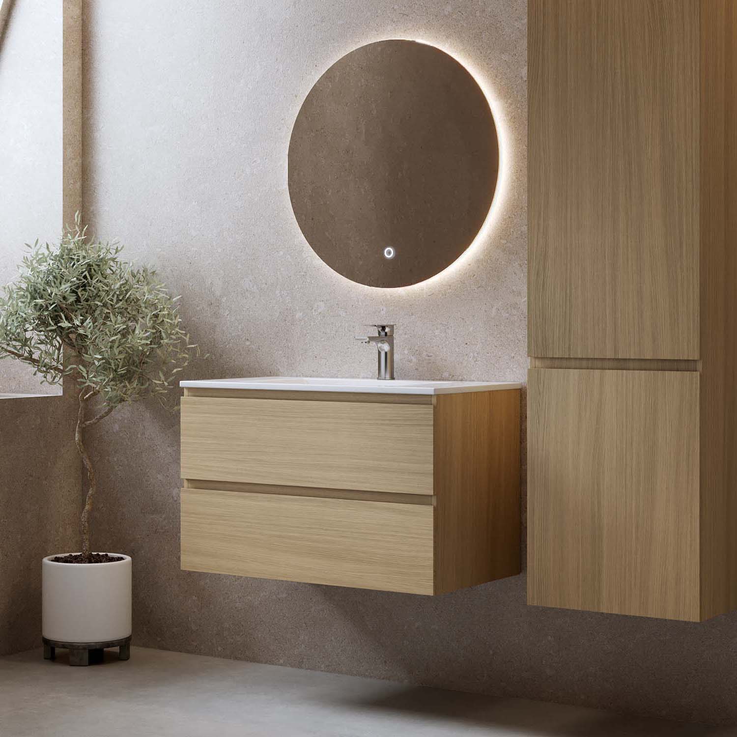 Tvättställsskåp Bathlife Eufori Ljus Ek