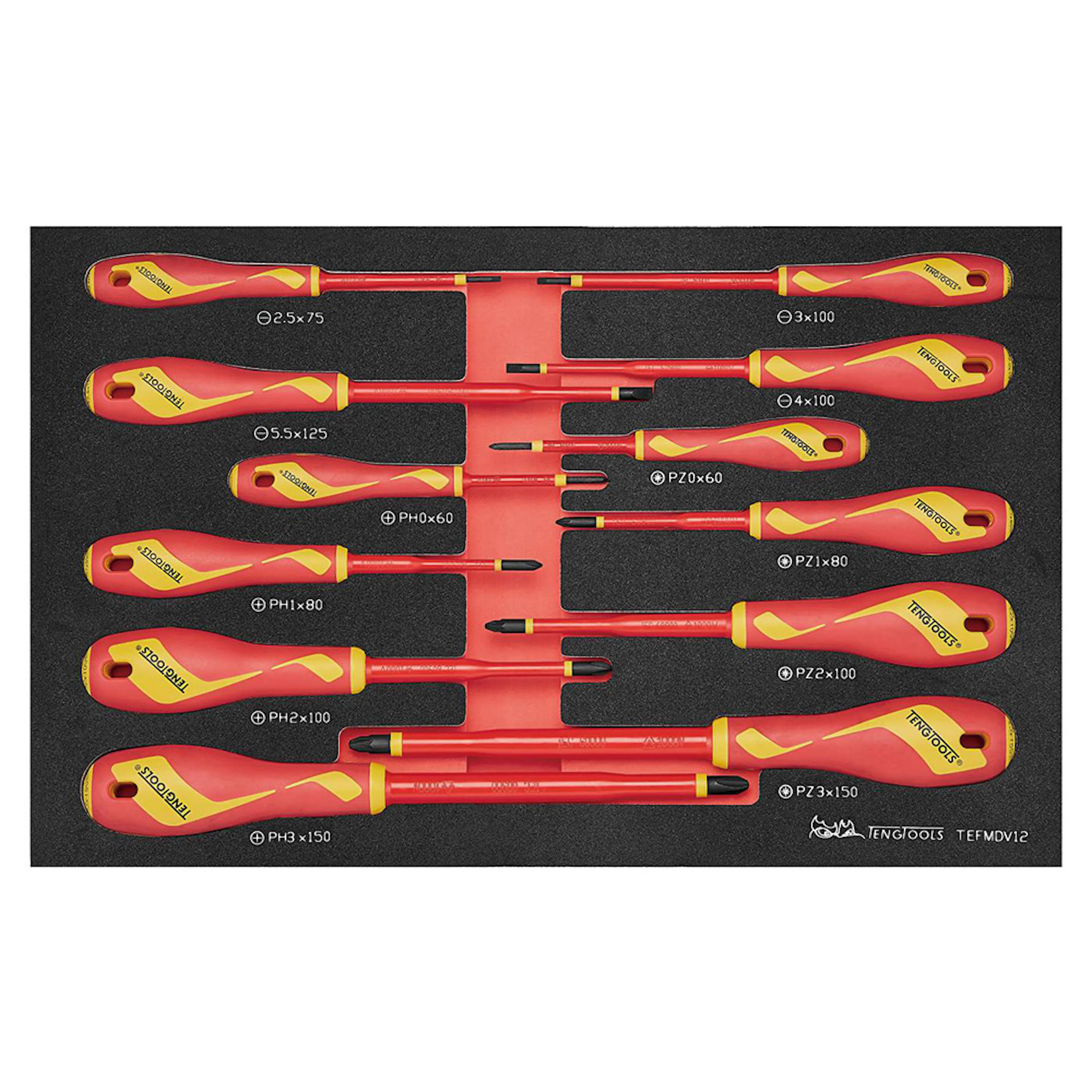 Skruvmejselsats Teng Tools TEFMDV12 1 000 V