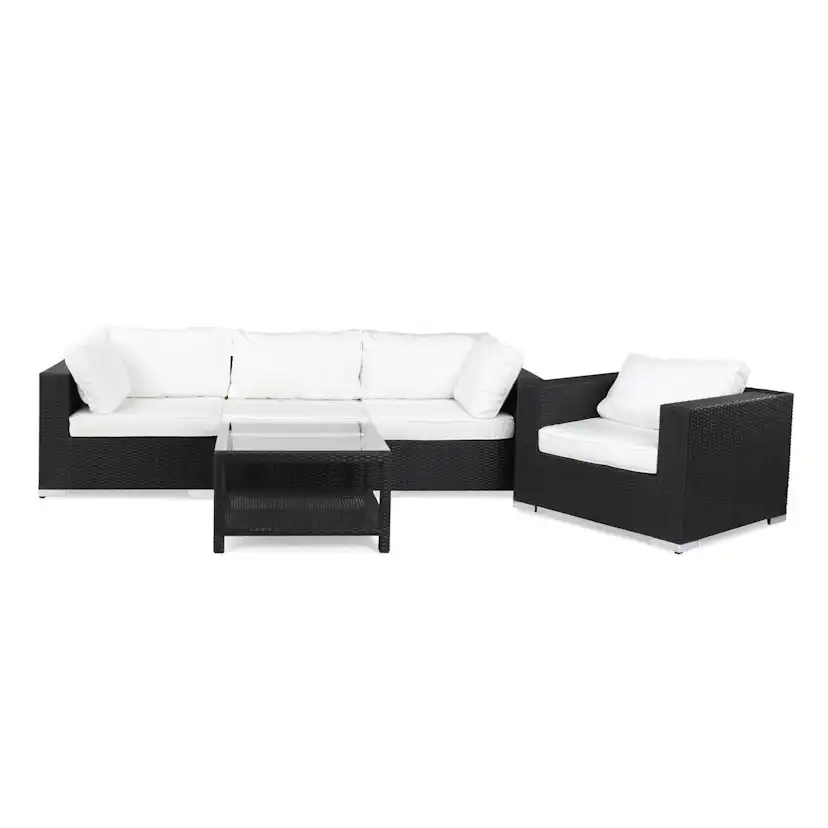 Loungegrupp Comfort Garden Bahamas 4-sits med Fåtölj och Bord 75x75