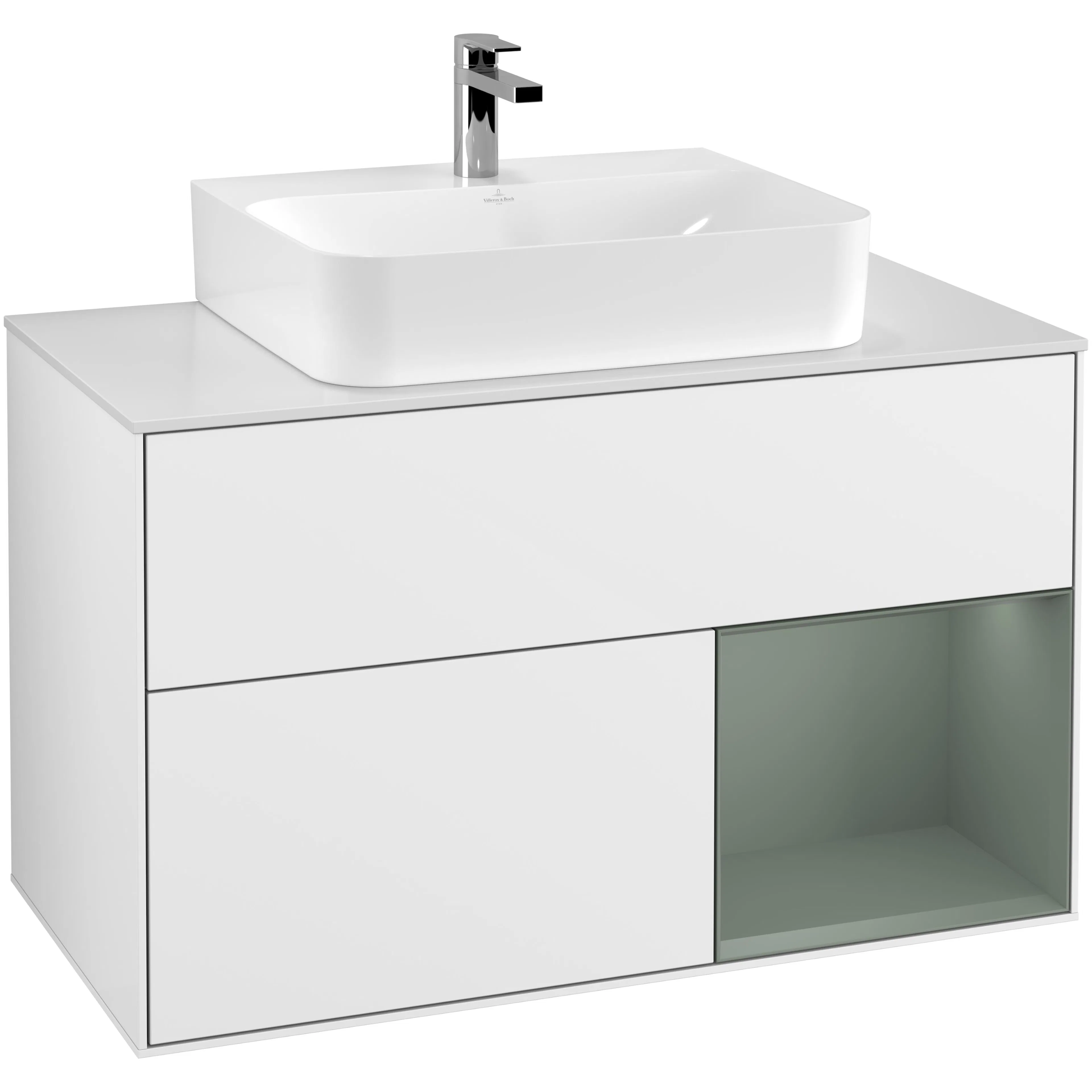 Tvättställsskåp Villeroy & Boch Finion med 2 Lådor Hylla och Bänkskiva för Centrerat Tvättställ
