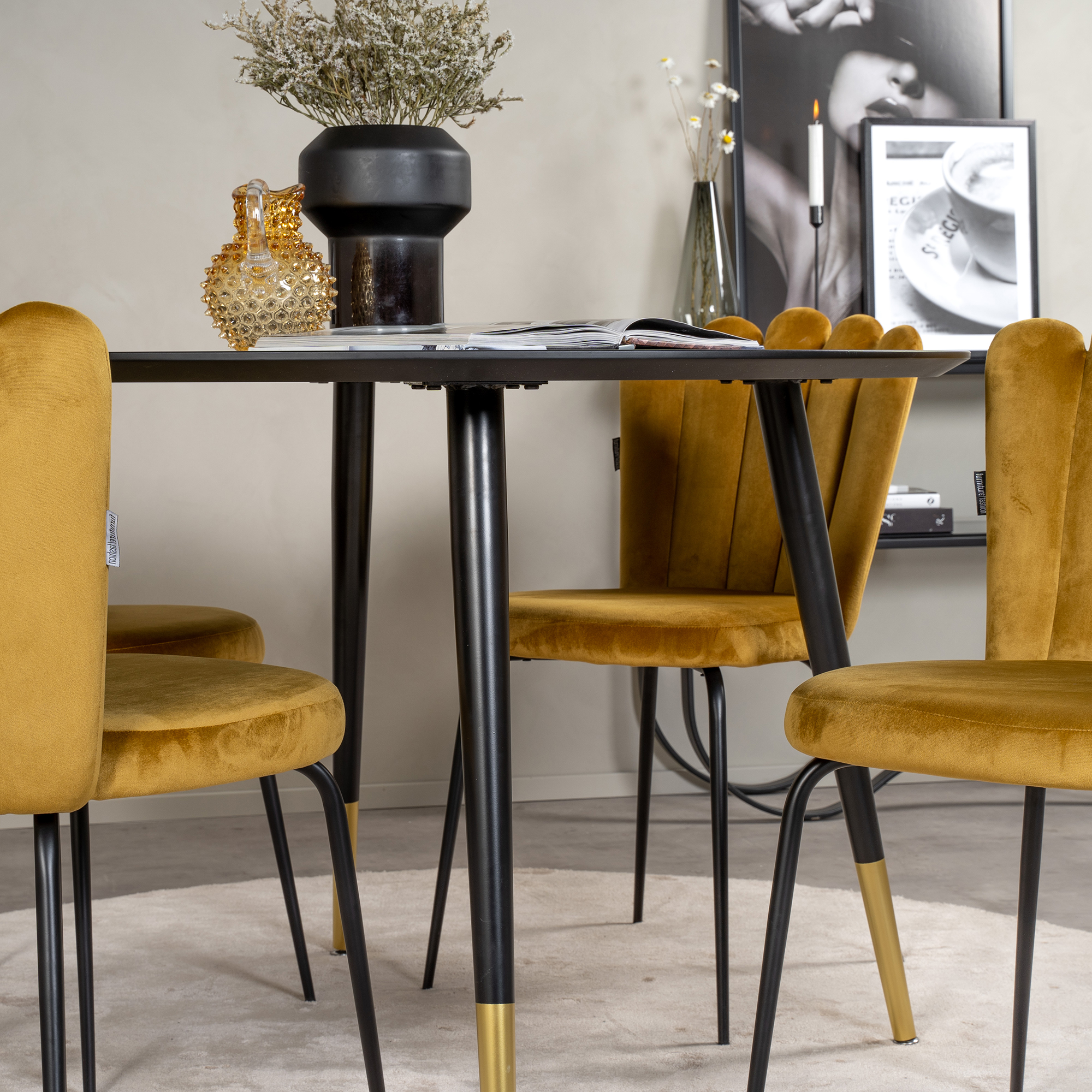 Matgrupp furniture/fashion Disa med 4 Limhamn Light Stolar