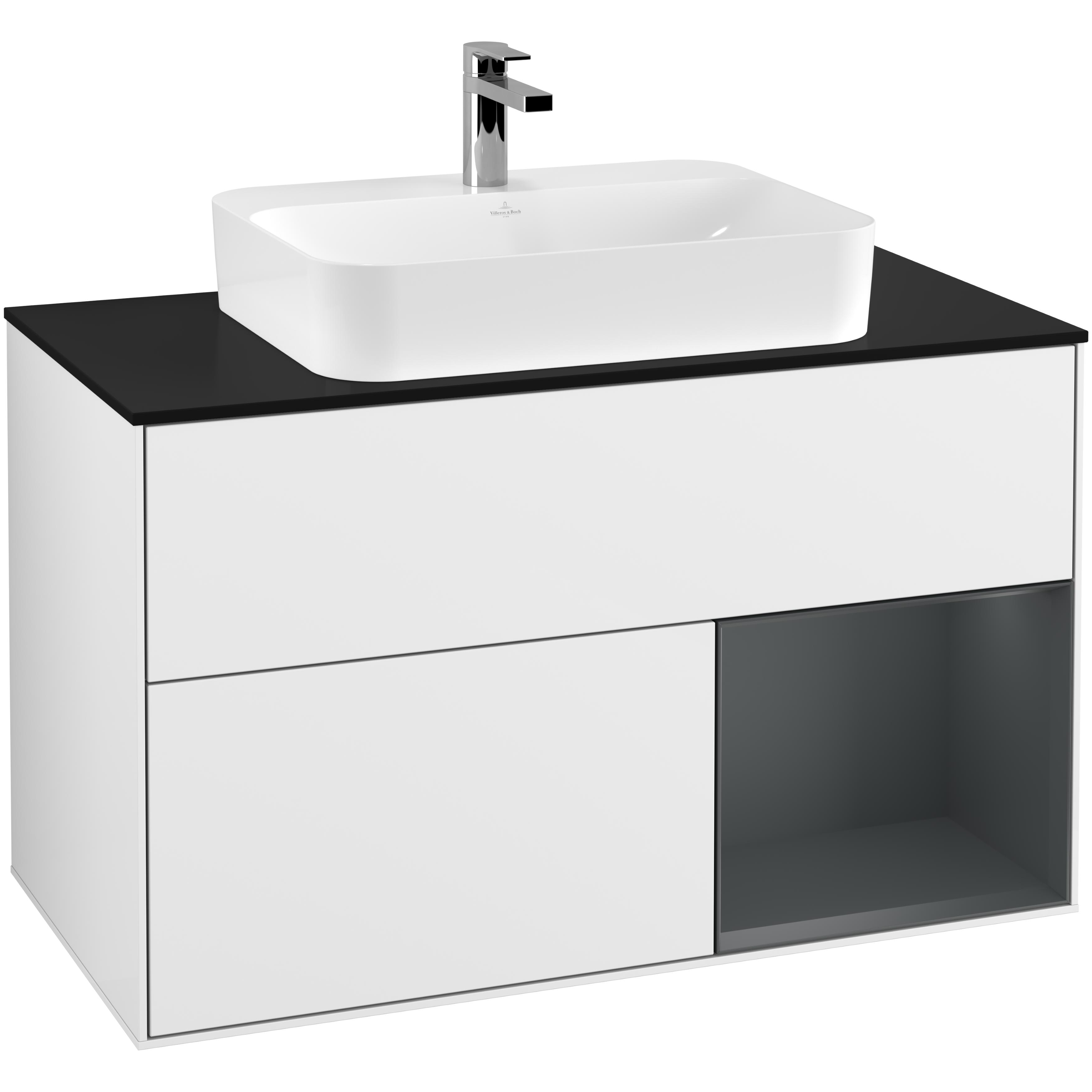 Tvättställsskåp Villeroy & Boch Finion med 2 Lådor Hylla och Bänkskiva för Ytmonterat Tvättställ