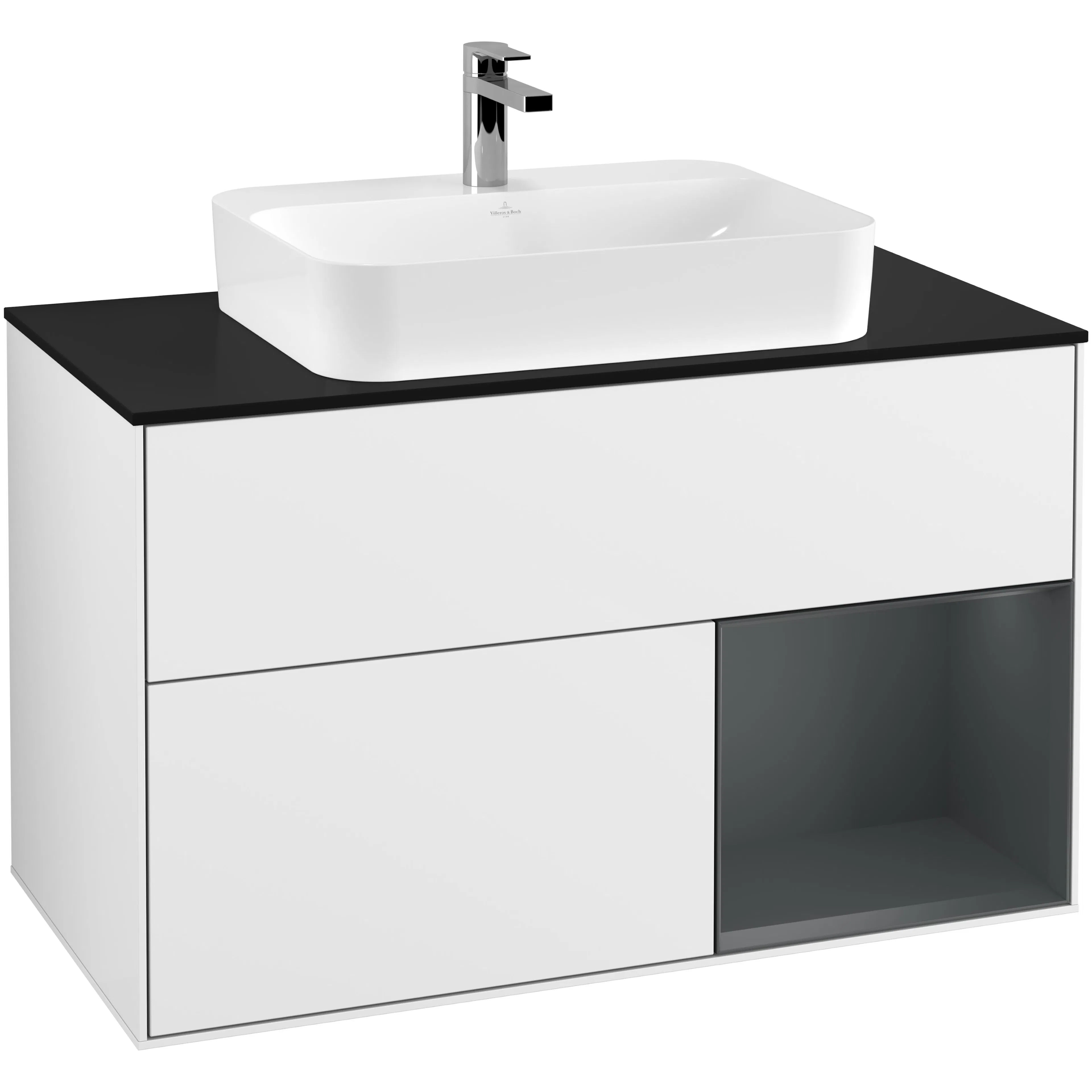 Tvättställsskåp Villeroy & Boch Finion med 2 Lådor Hylla och Bänkskiva för Ytmonterat Tvättställ