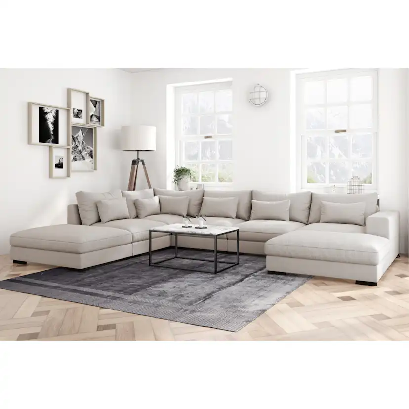 5-sitssoffa Scandinavian Choice Dubai U-formad med Schäslong och Divan 432 cm