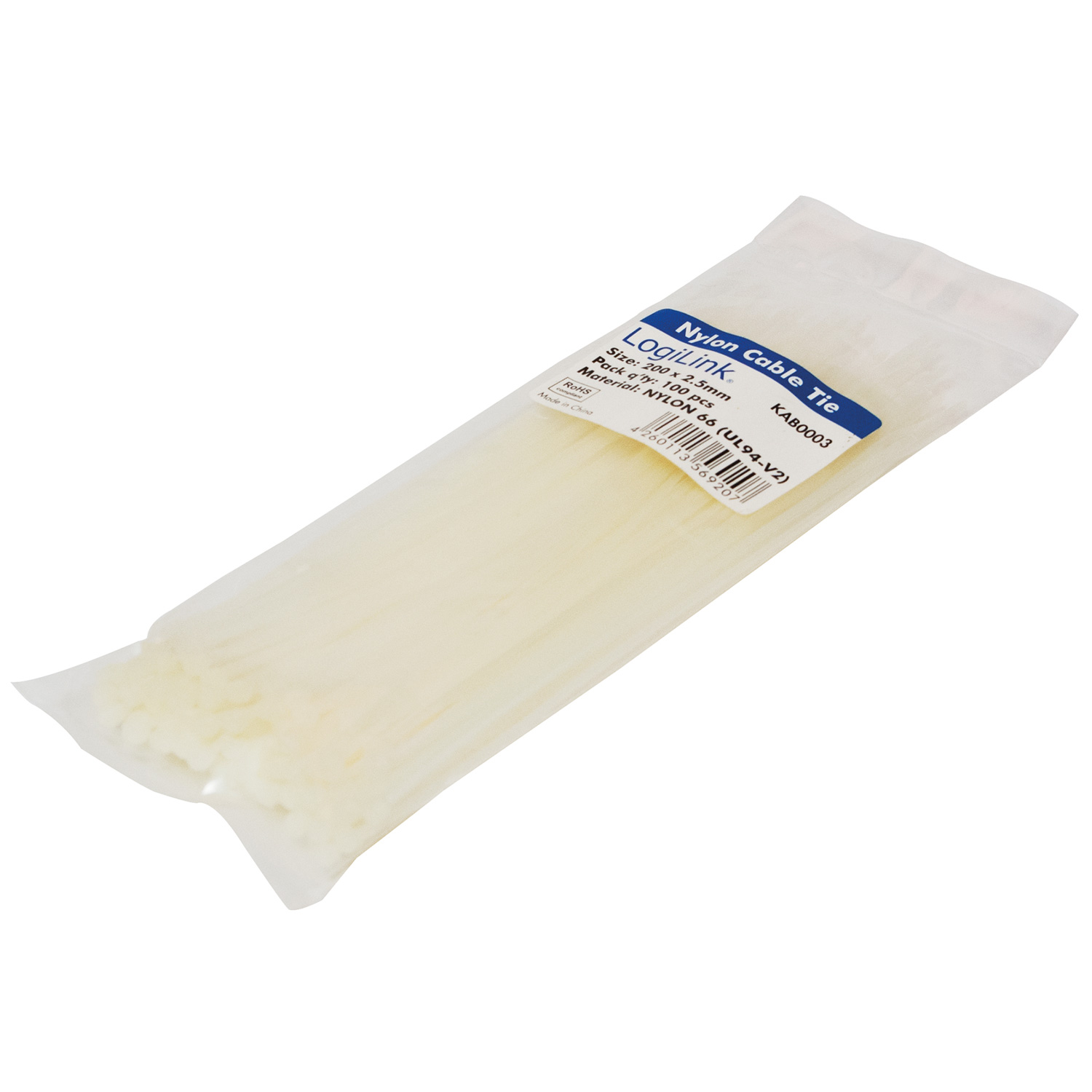 Buntband LogiLink 200x2,5 mm 11kg 100 st