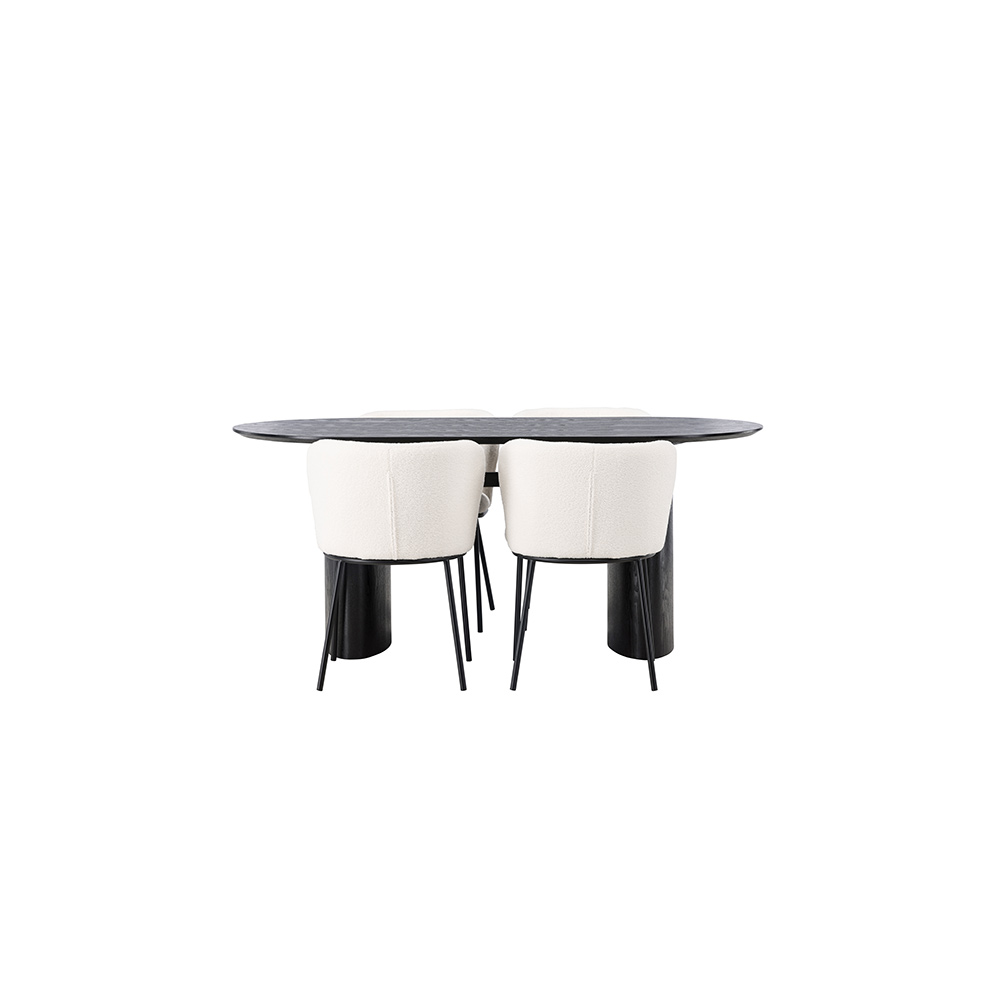 Matgrupp Venture Home Isolde med 4 st Edina stolar