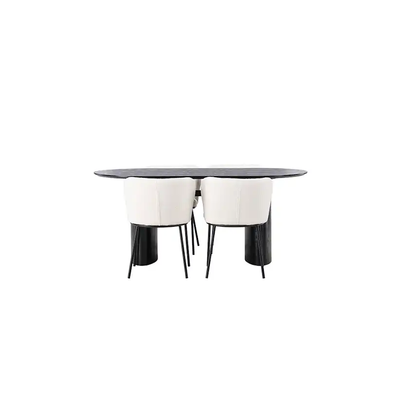 Matgrupp Venture Home Isolde med 4 st Edina stolar