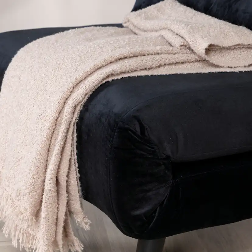 Vicky Folding Bed Single - Black / Black Velvet Svart