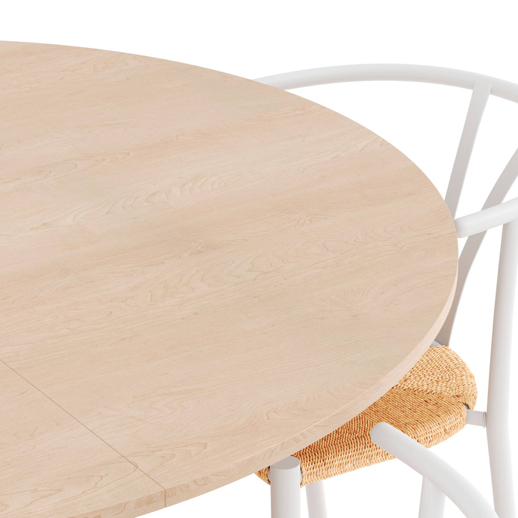 Matgrupp Bark Kopparbo Runt Matbord 130-180 cm Förlängningsbartt med 4Elysia Matstol